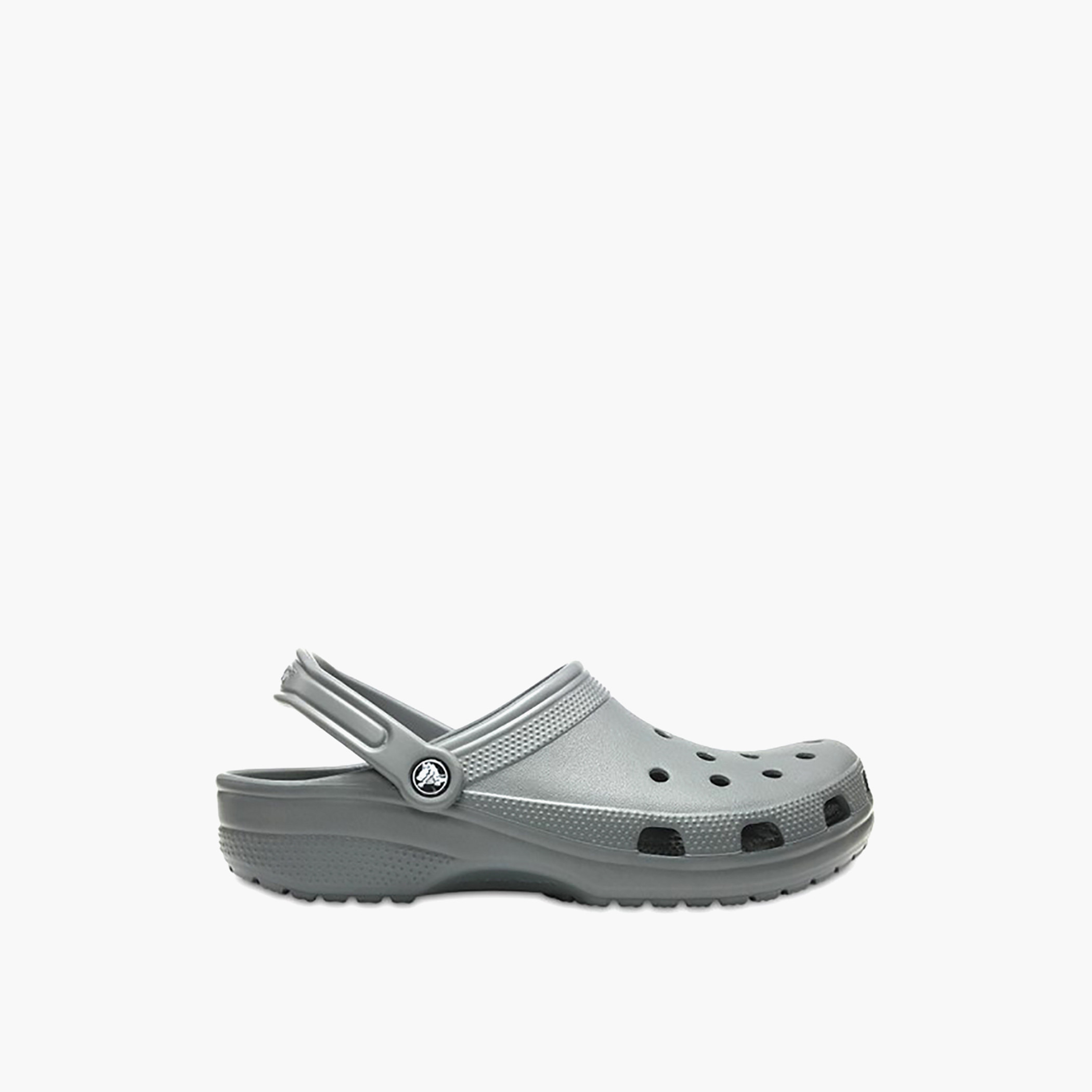 Crocs Unisex Grey Round Toe Cut Out Detail Classic Clogs-men-shoes-sandals-image-16