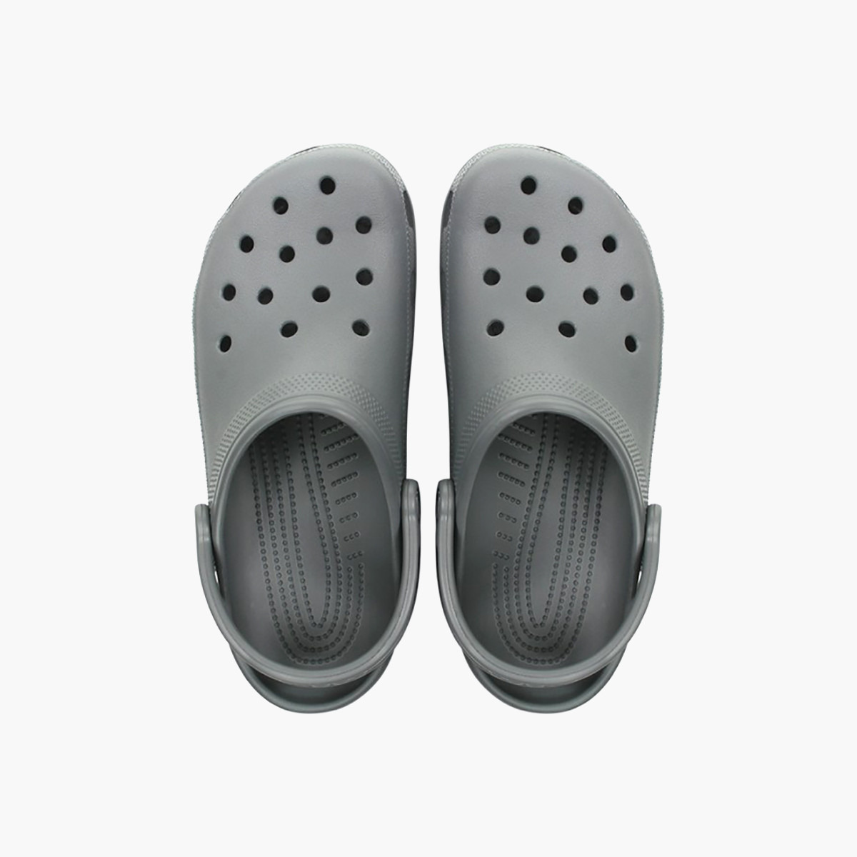 Crocs Unisex Grey Round Toe Cut Out Detail Classic Clogs-women-shoes-sandals-flats-image-4