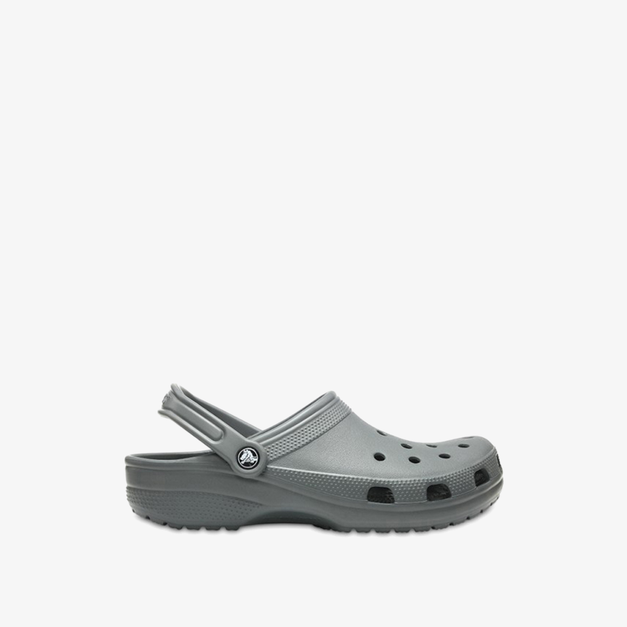 Crocs Unisex Grey Round Toe Cut Out Detail Classic Clogs-women-shoes-sandals-flats-image-2