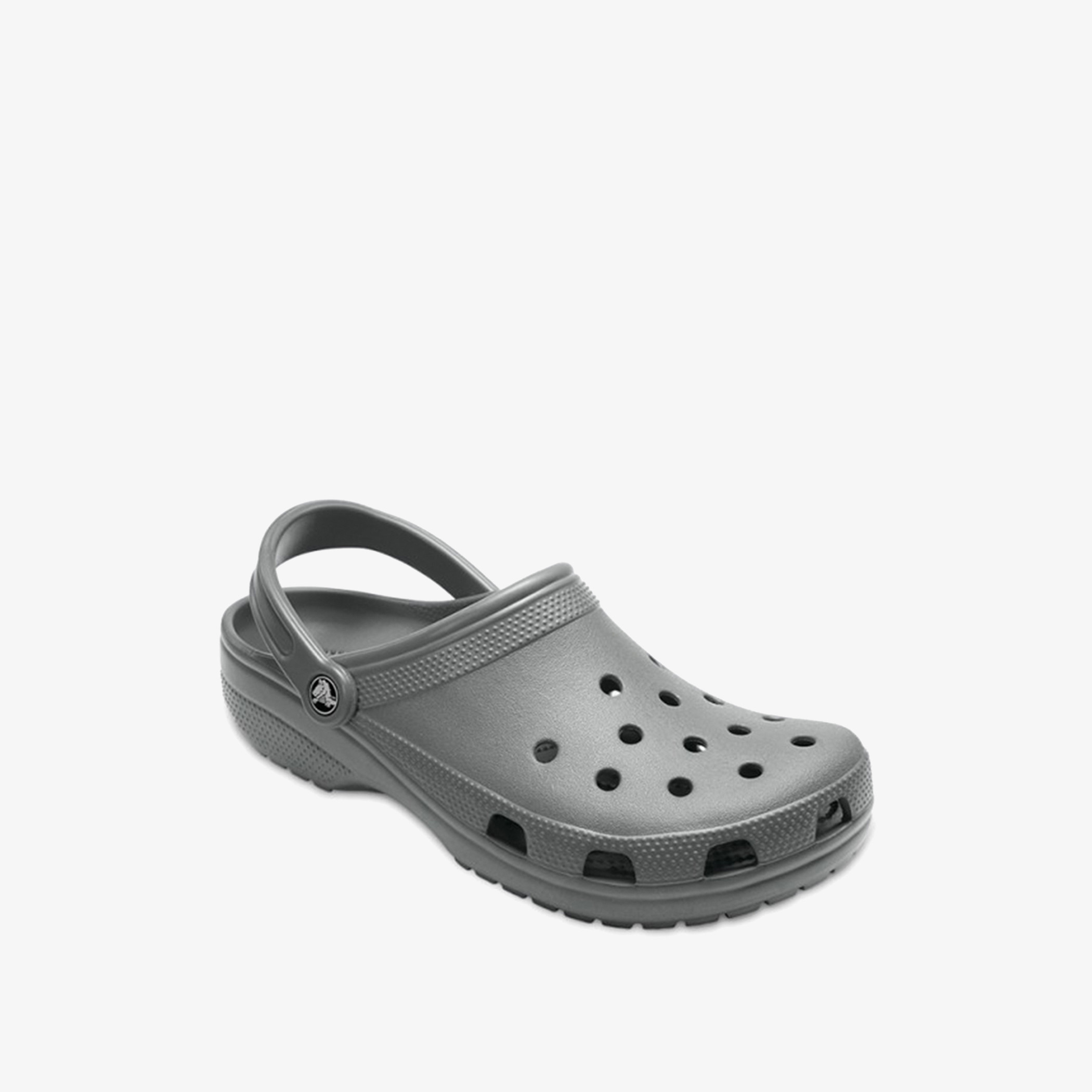 Crocs Unisex Grey Round Toe Cut Out Detail Classic Clogs-women-shoes-sandals-flats-image-3