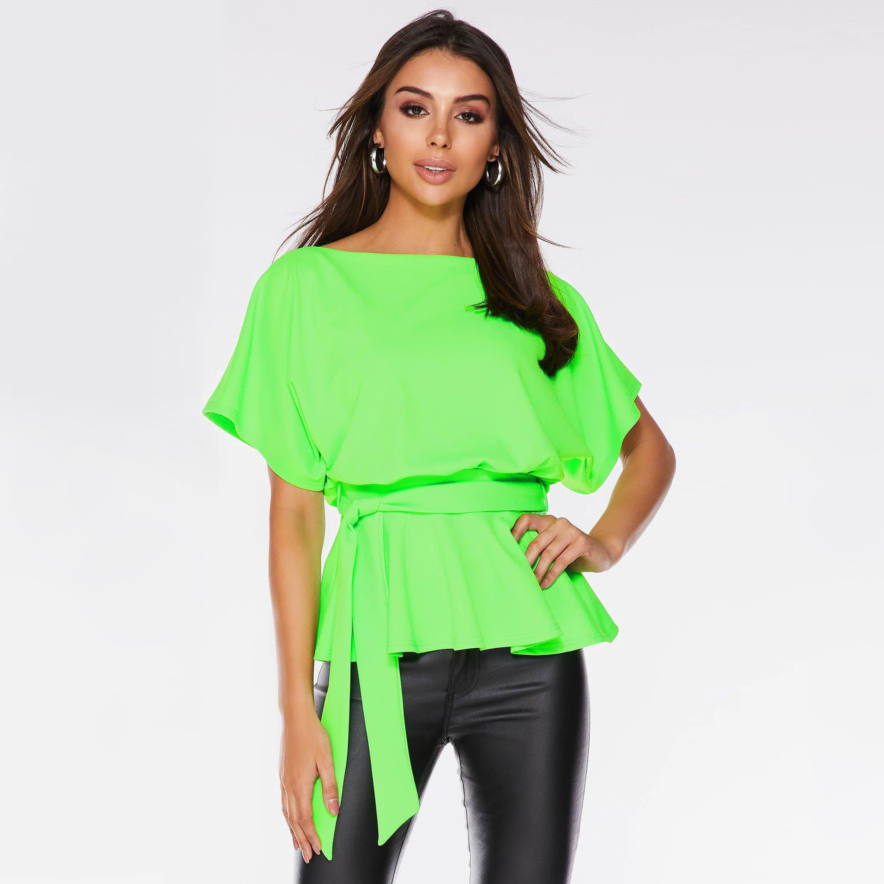 Quiz Belted T-shirt-women-clothing-shirtsandblouses-blouses-image-1