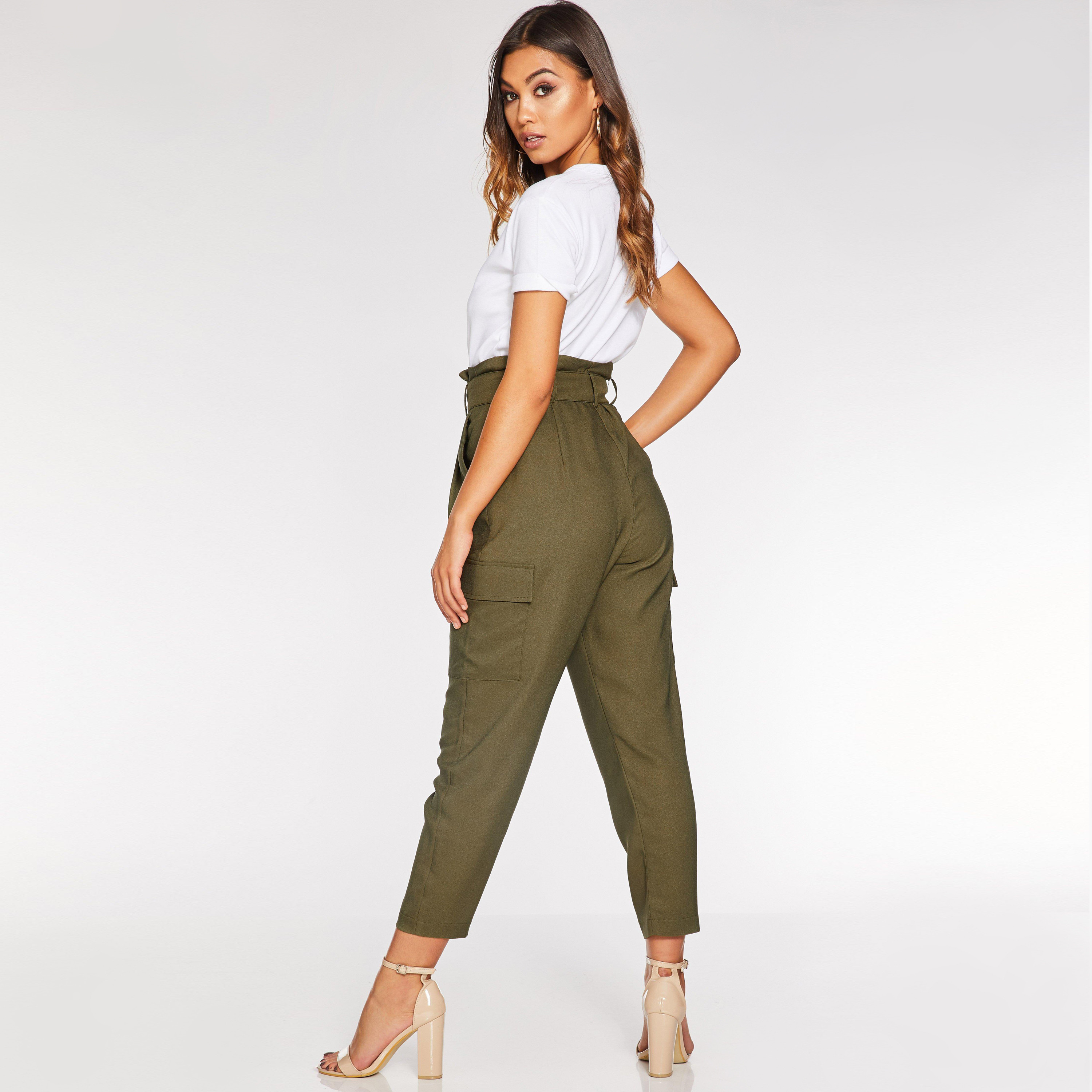 Quiz Buckle Detail Trouser -women-clothing-bottoms-trousers-image-2