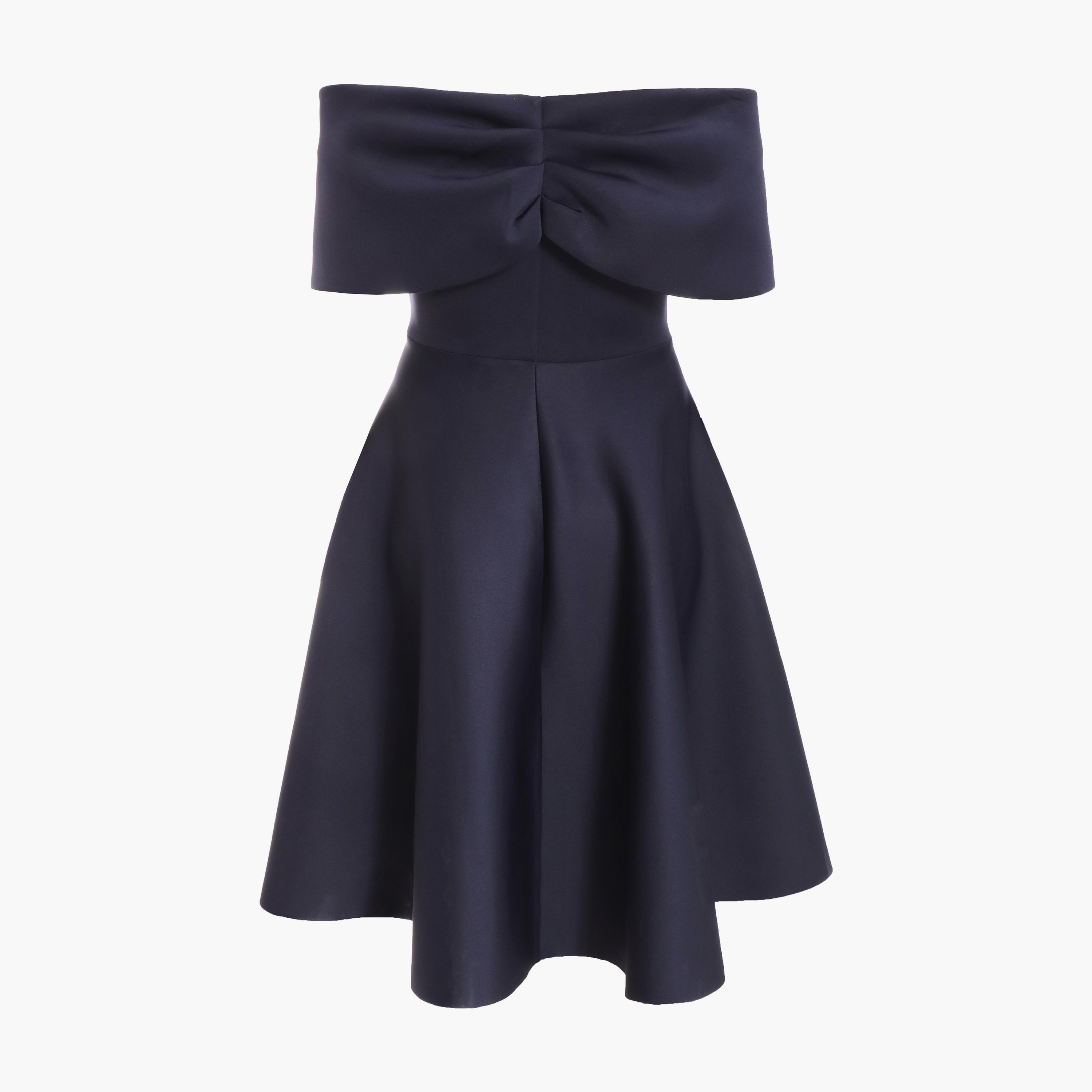 كويز- فستان متوسط ​​الطول سكوبا باردو  لون الأزرق الداكن-women-clothing-dresses-image-6