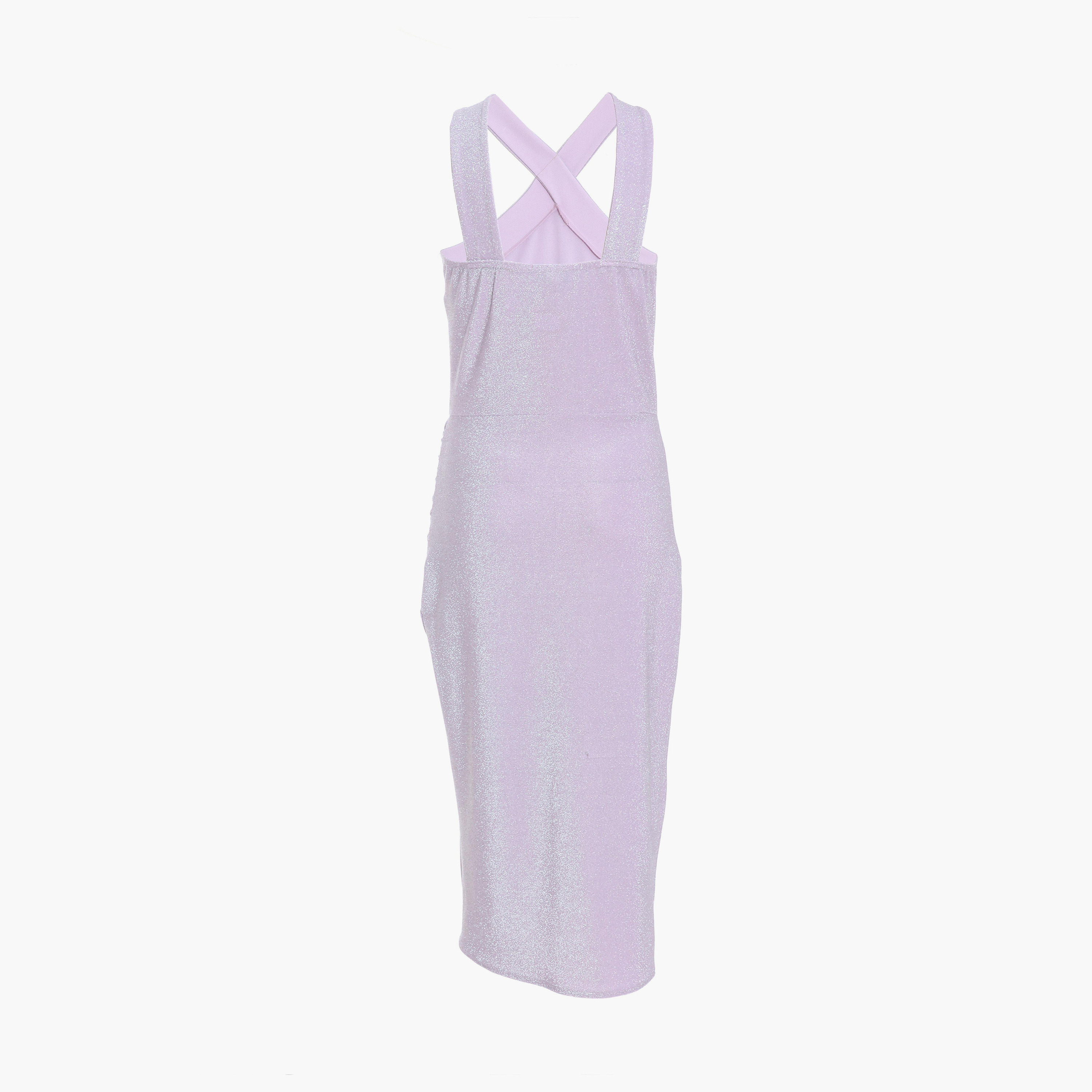Quiz Lilac Glitter Brillo Halter Neck Evening Midi Dress-women-clothing-dresses-image-5