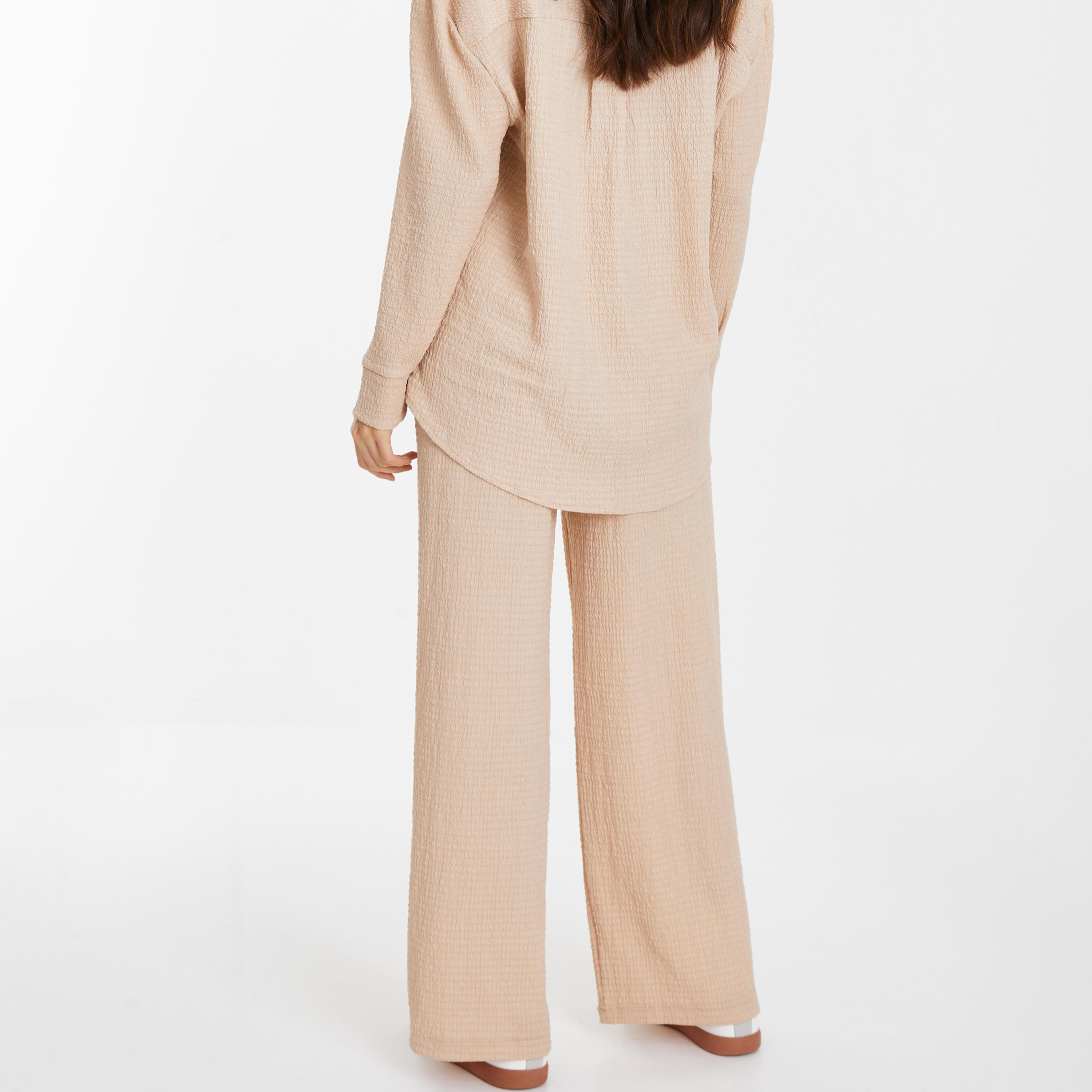 Quiz Textured High-Rise Palazzo Trousers-women-clothing-bottoms-trousers-image-4