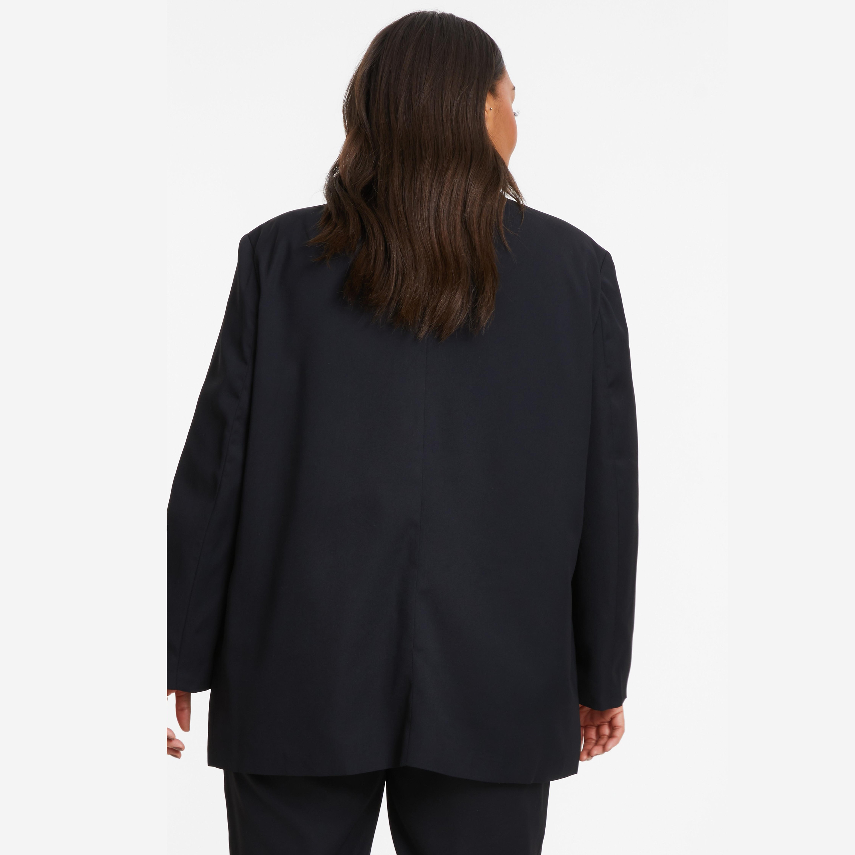 Quiz Plain Oversized Single Breasted Tailored Blazer-women-clothing-coatsandjackets-blazers-image-4