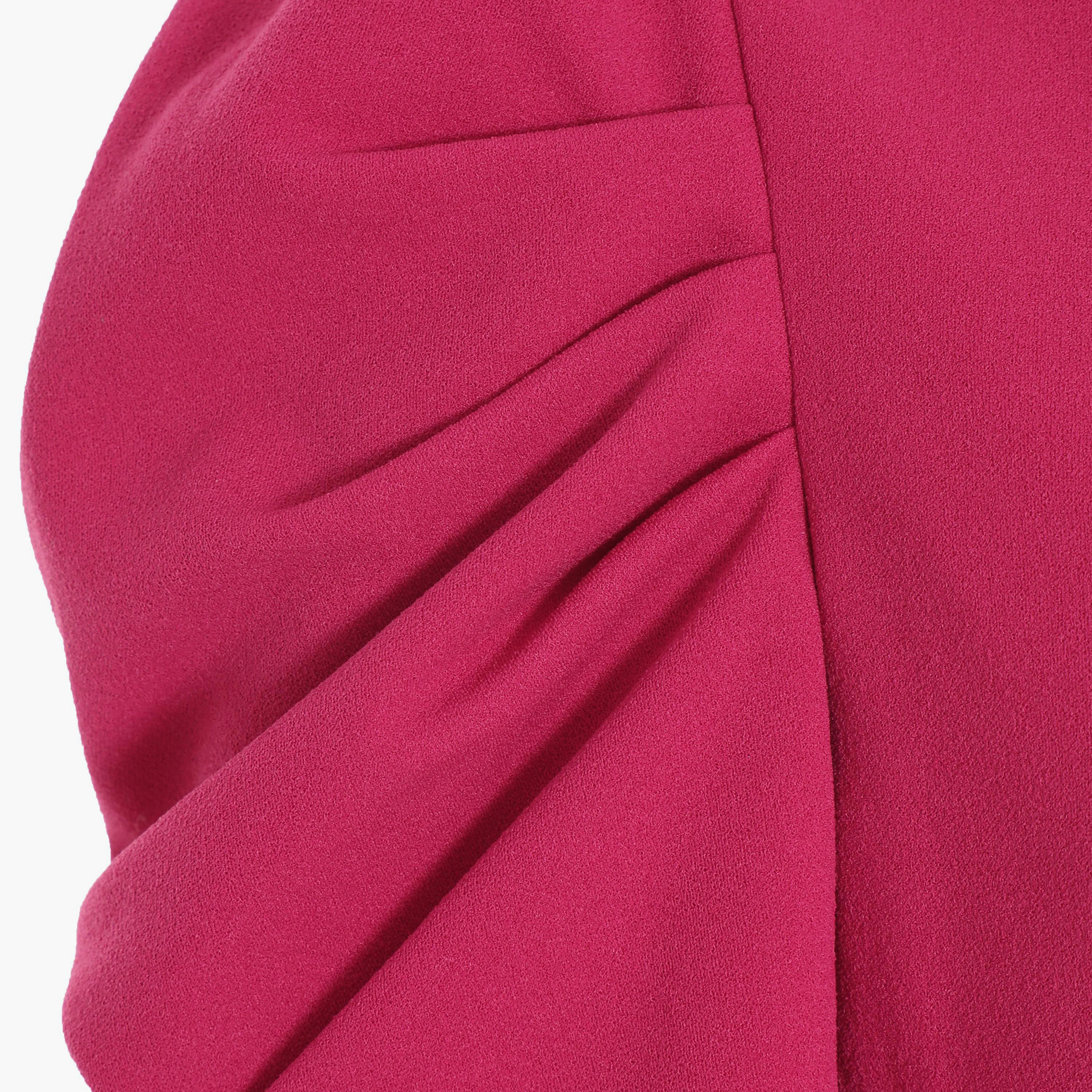 Quiz Fuschia Pink Scuba Crepe Puff Sleeve Evening Maxi Dress-women-clothing-dresses-image-4