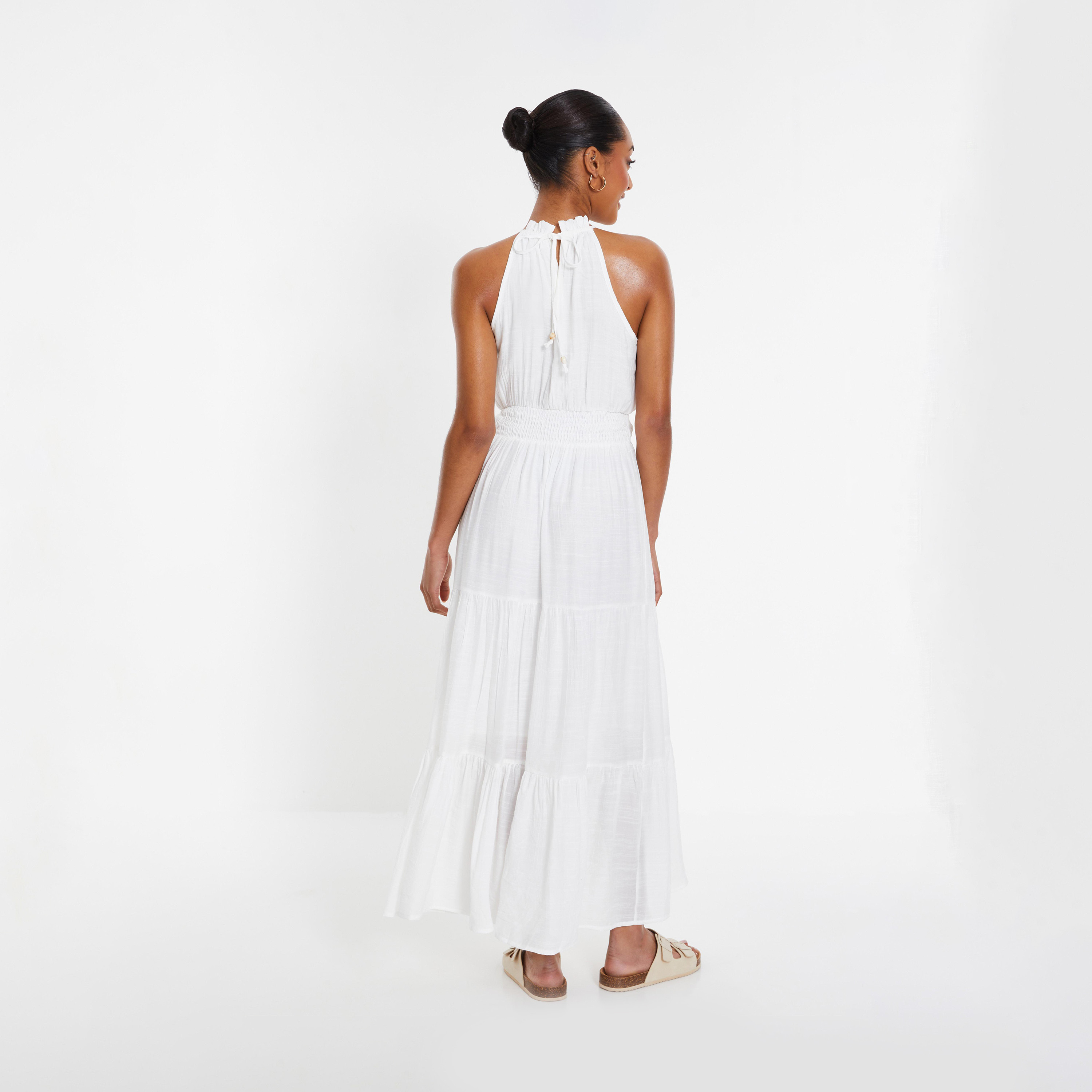 كويز- فستان طويل برباط وتصميم رقبة تربط حول العنق -women-clothing-dresses-image-2
