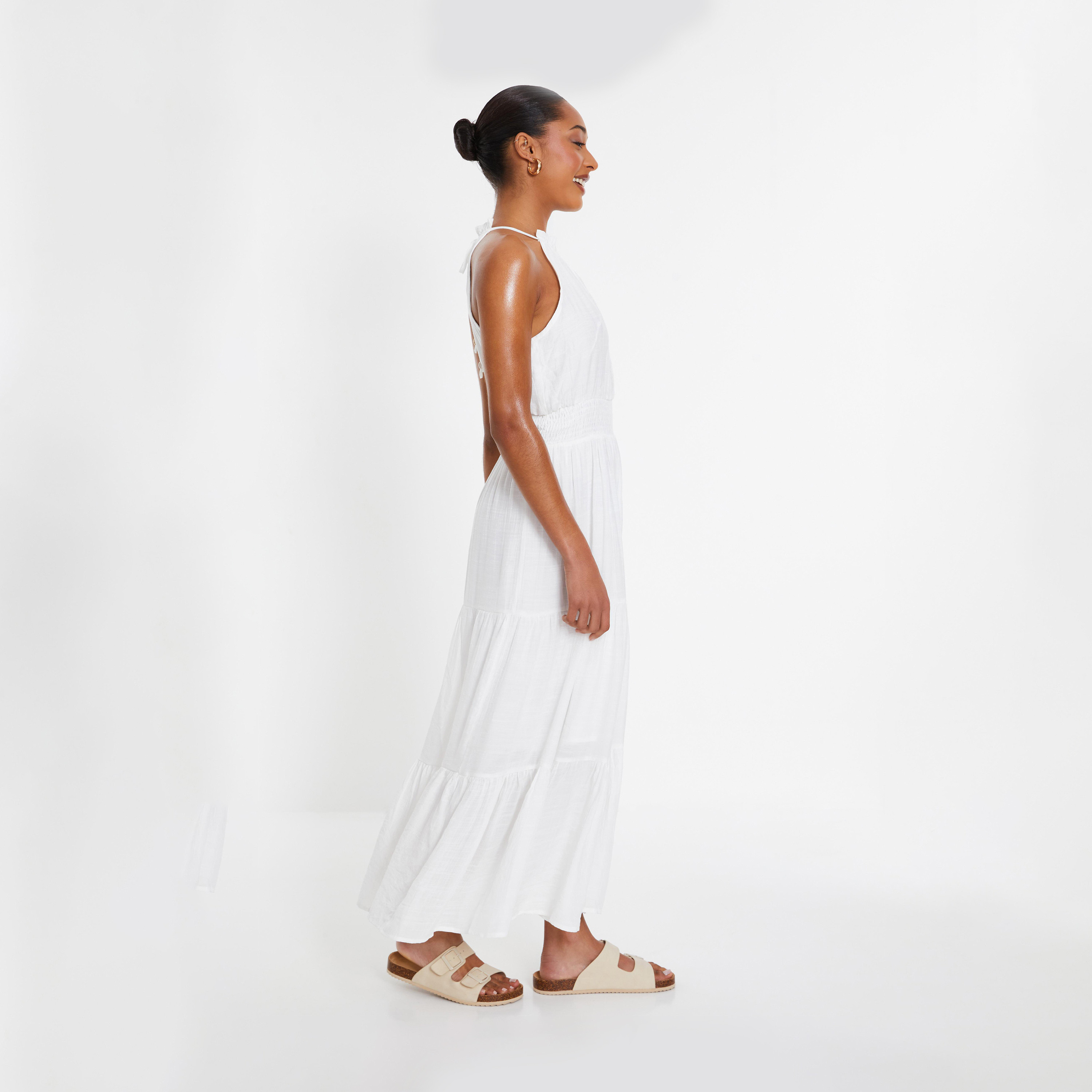 كويز- فستان طويل برباط وتصميم رقبة تربط حول العنق -women-clothing-dresses-image-3