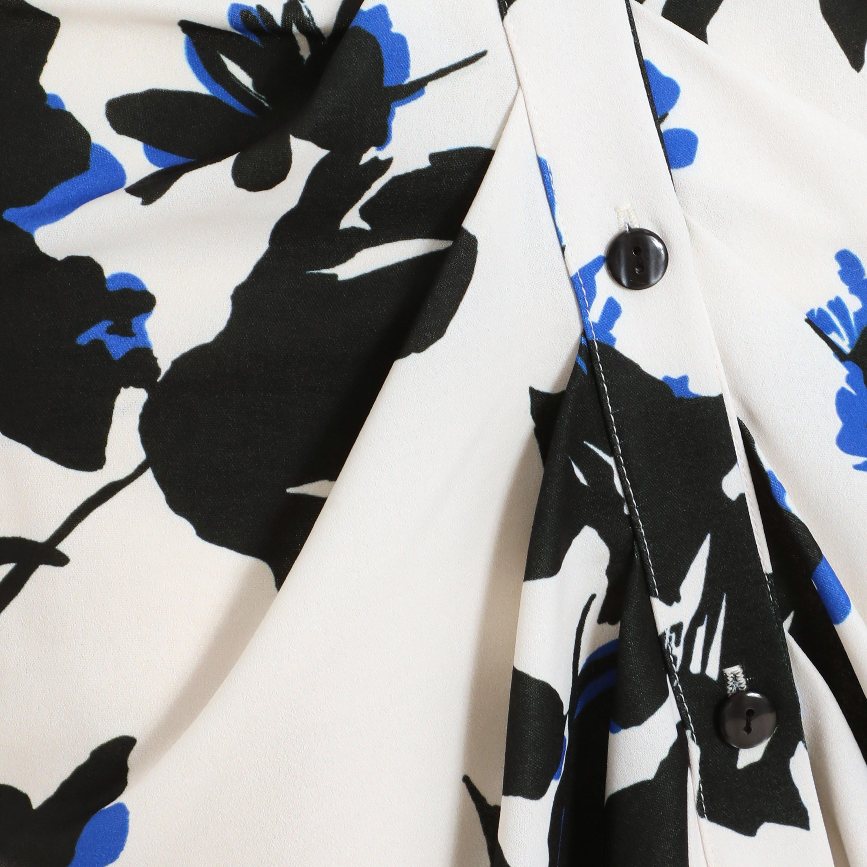 Quiz Floral Fluted Sleeve Midi Shirt Dress-women-clothing-dresses-image-4