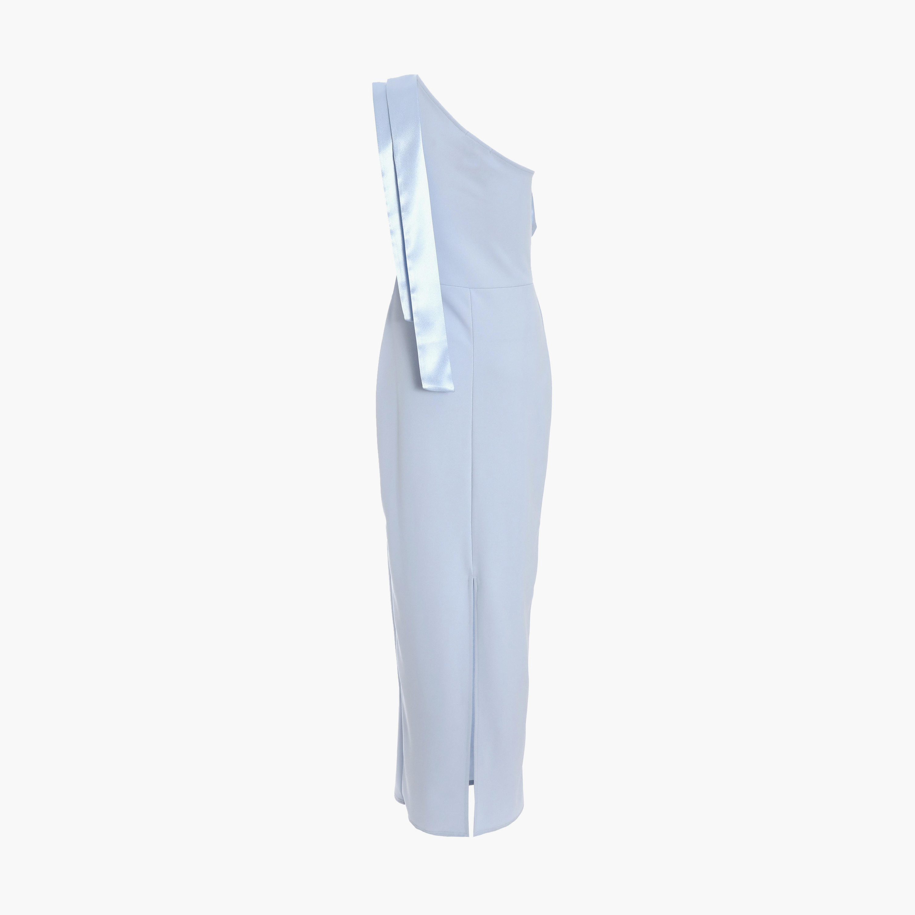 كويز- فستان سهرة طويل من قماش كريب الساتان لون الأزرق الفاتح -women-clothing-dresses-image-6