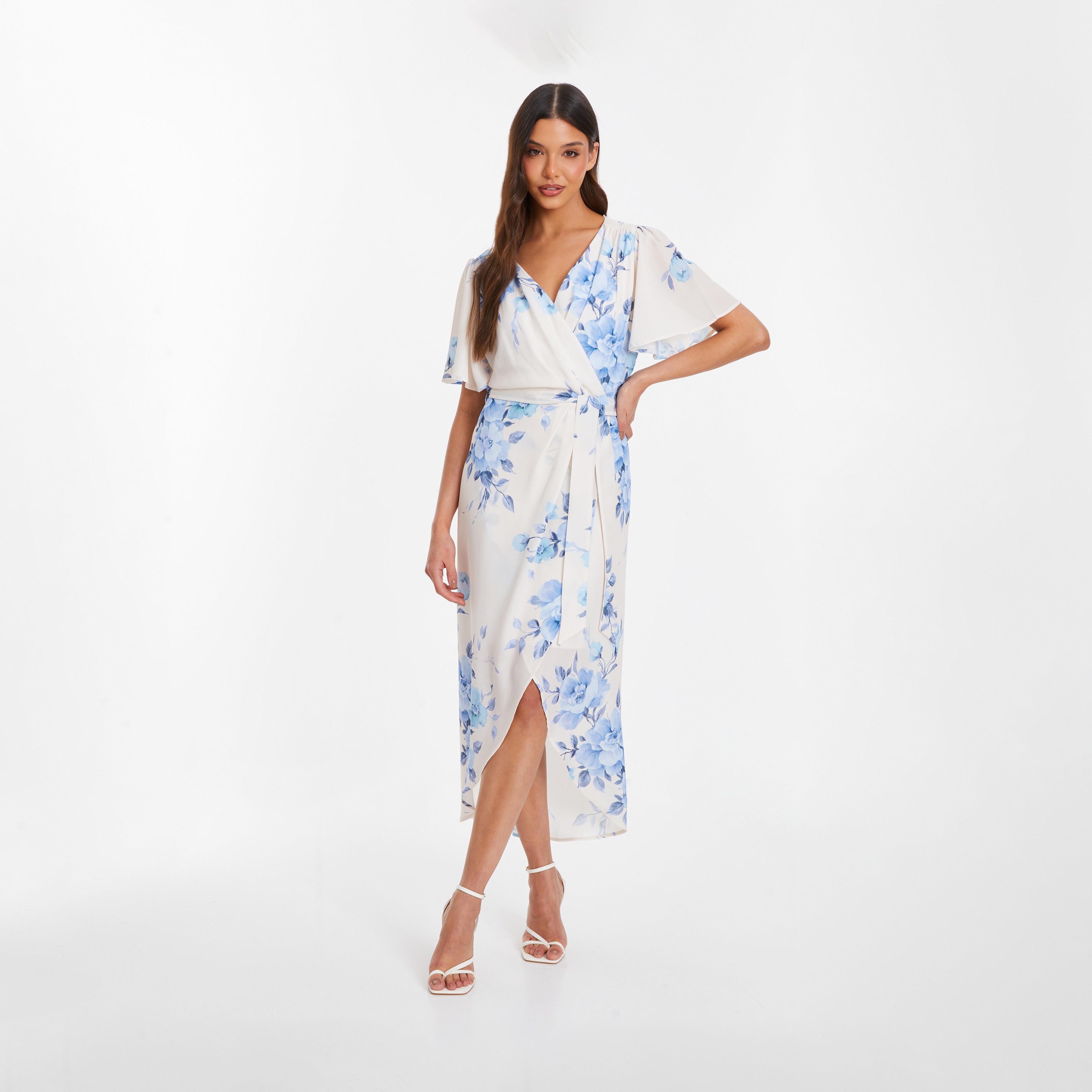 كويز- فستان أزرق متوسط ​​الطول -women-clothing-dresses-image-1