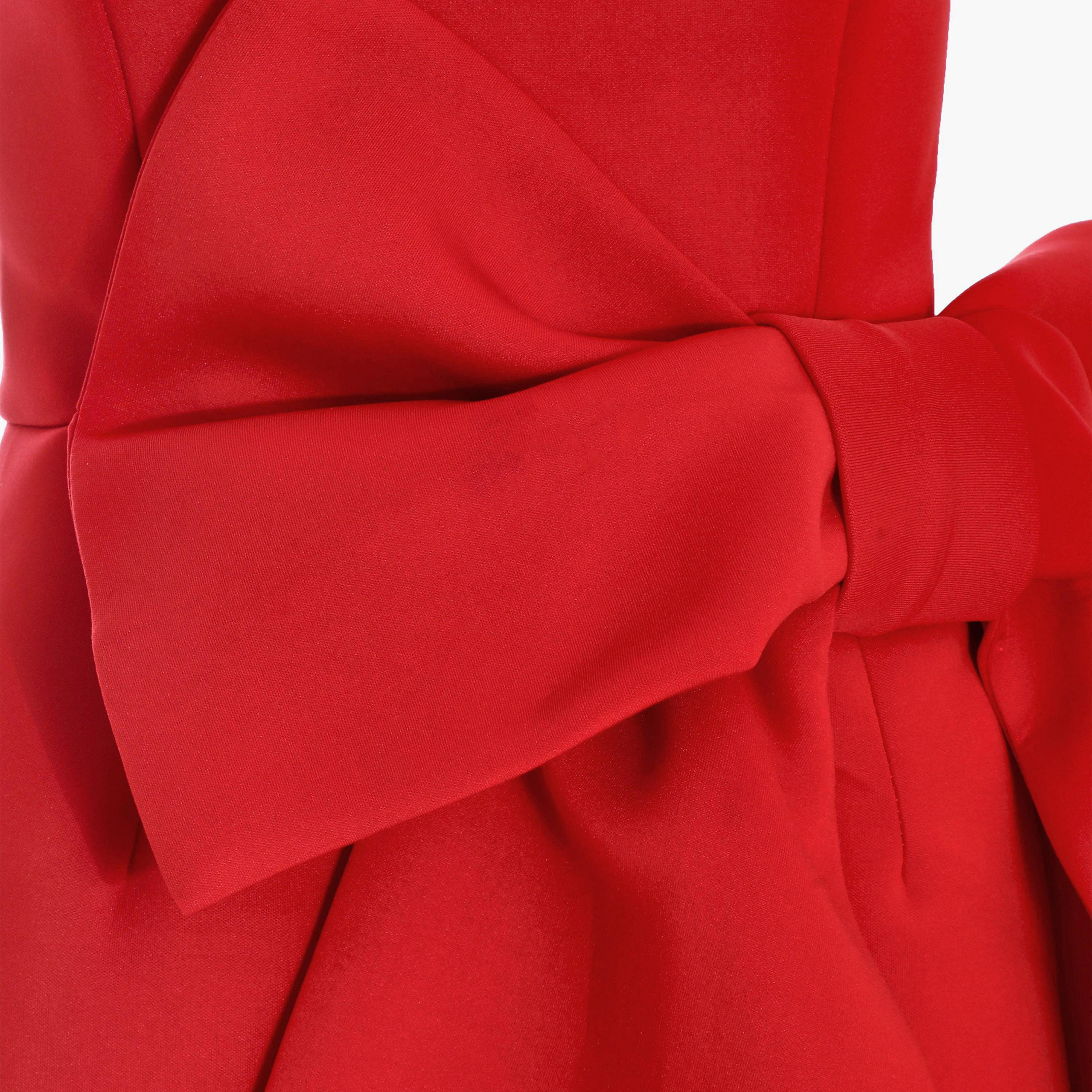 كويز- فستان ضيق بفيونكة حمراء -women-clothing-dresses-image-4