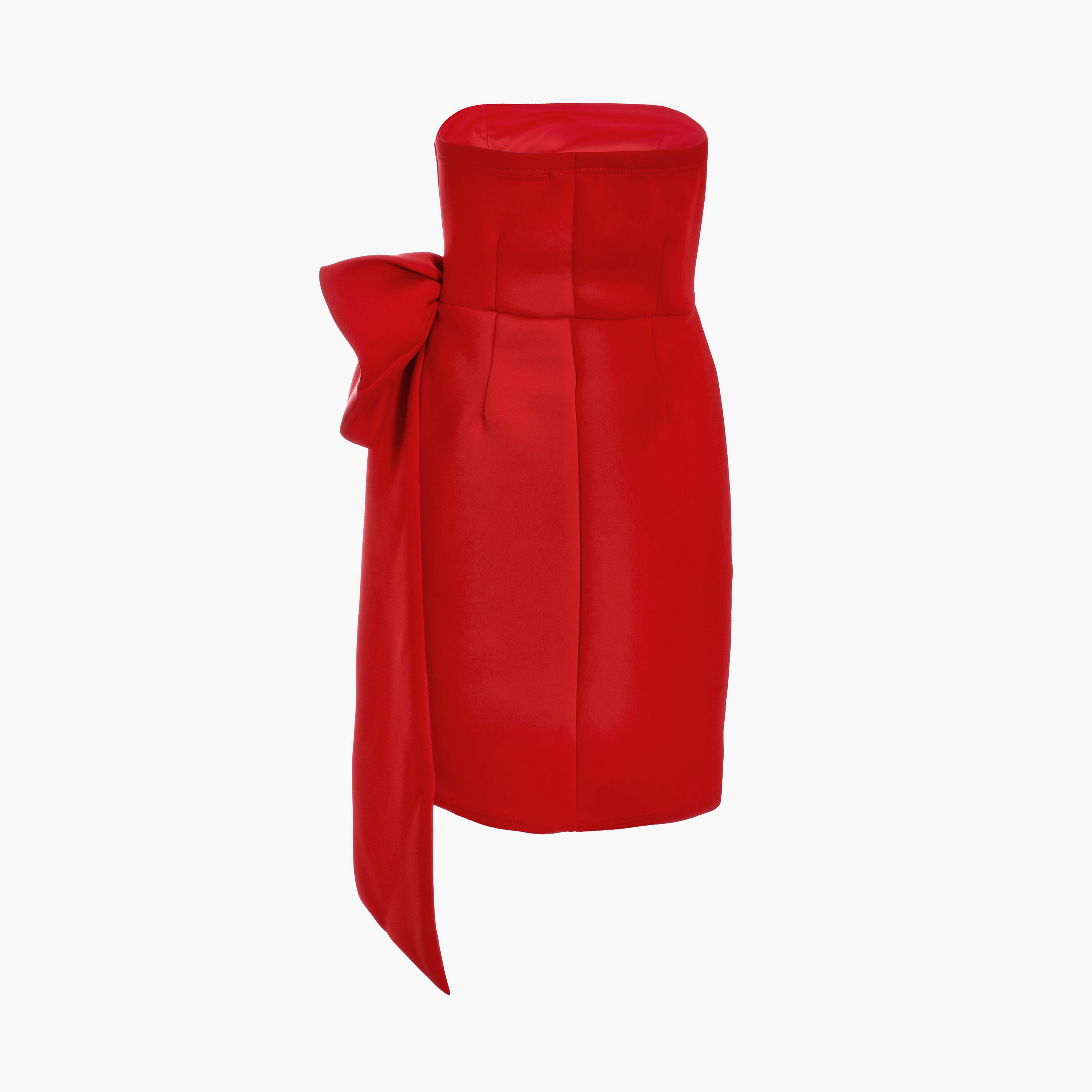Quiz Red Scuba Bow Bodycon Dress-women-clothing-dresses-image-5
