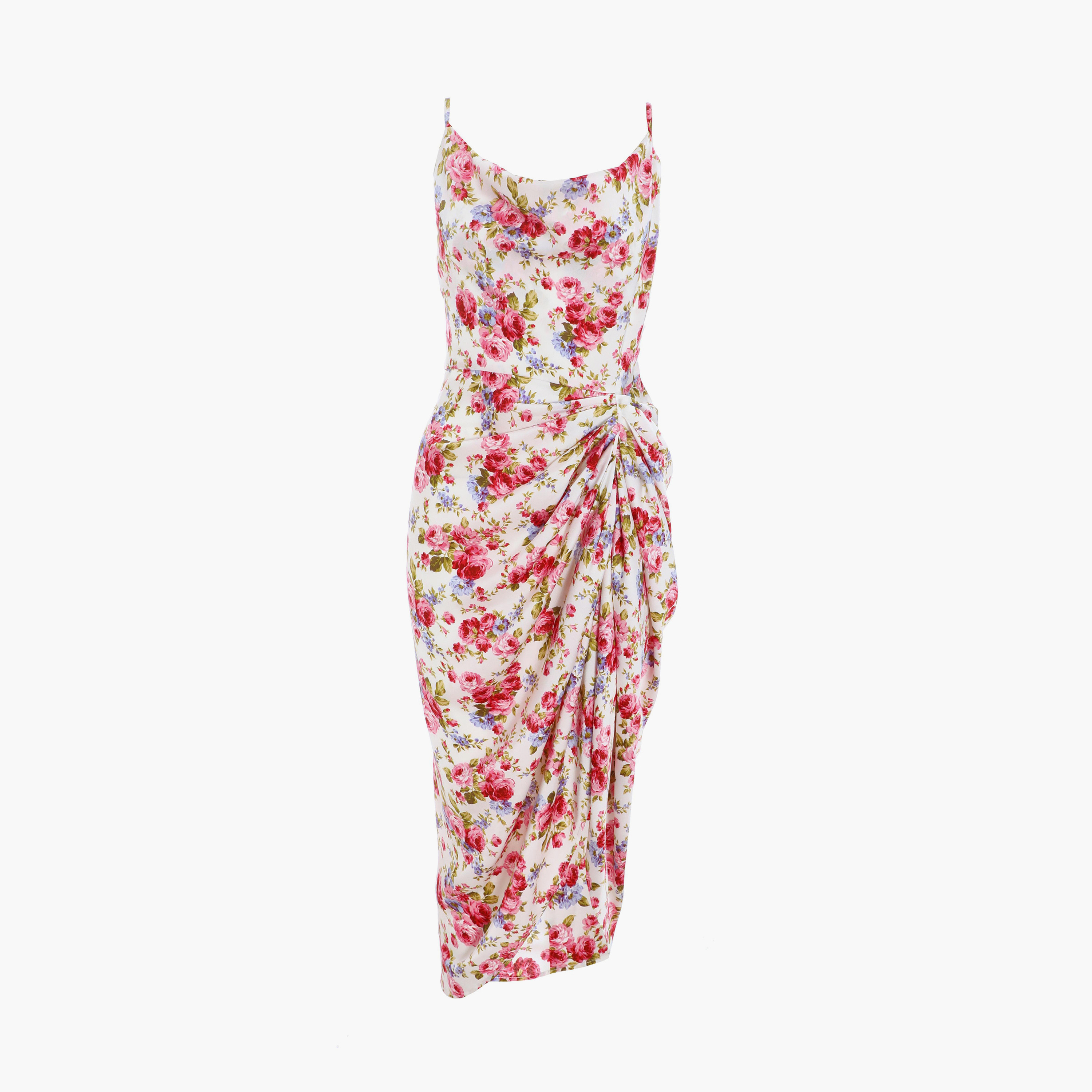 كويز- فستان سهرة من الساتان زهري -women-clothing-dresses-image-5