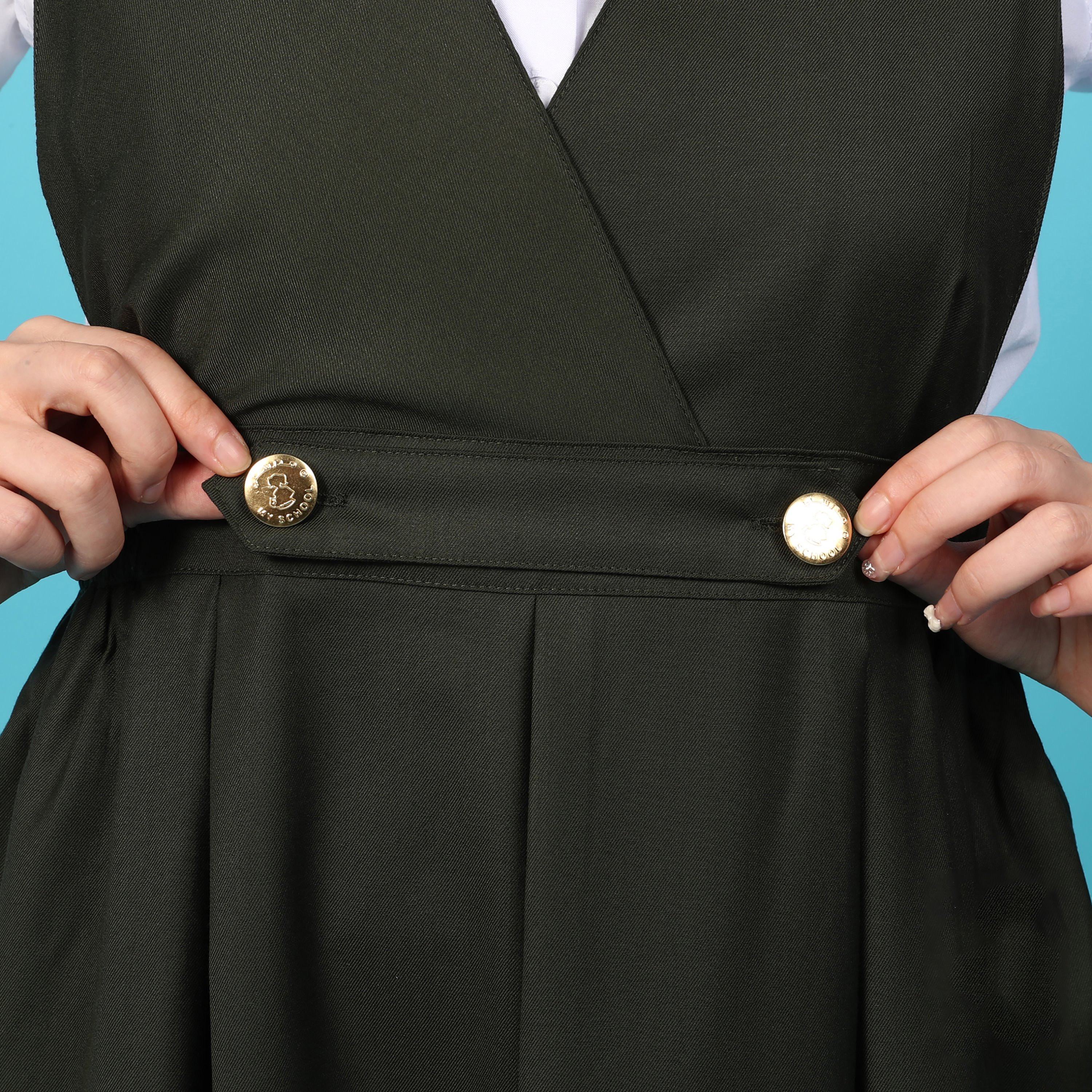 My School Middle School Sleeveless Uniform Dress with Tie-girls-clothing-schoolwear-dresses-image-4