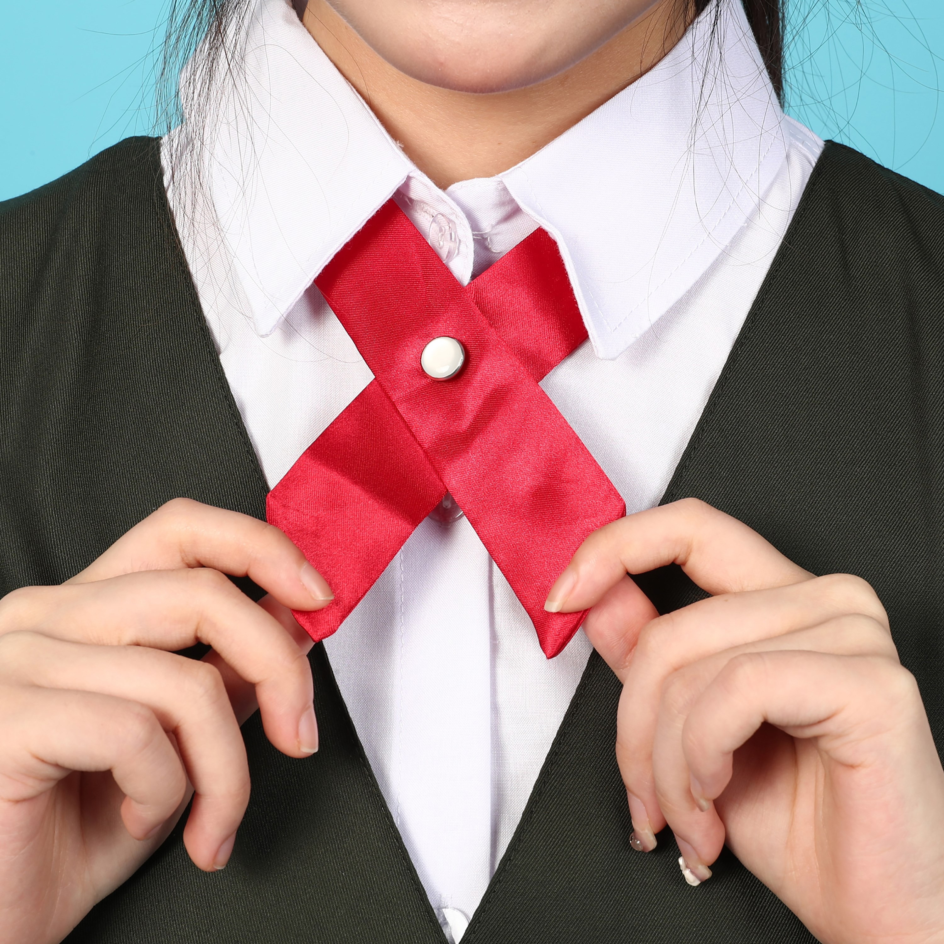فستان مُوحد للمرحلة المتوسطة بدون أكمام مع ربطة عنق من ماي سكول-girls-clothing-schoolwear-dresses-image-5