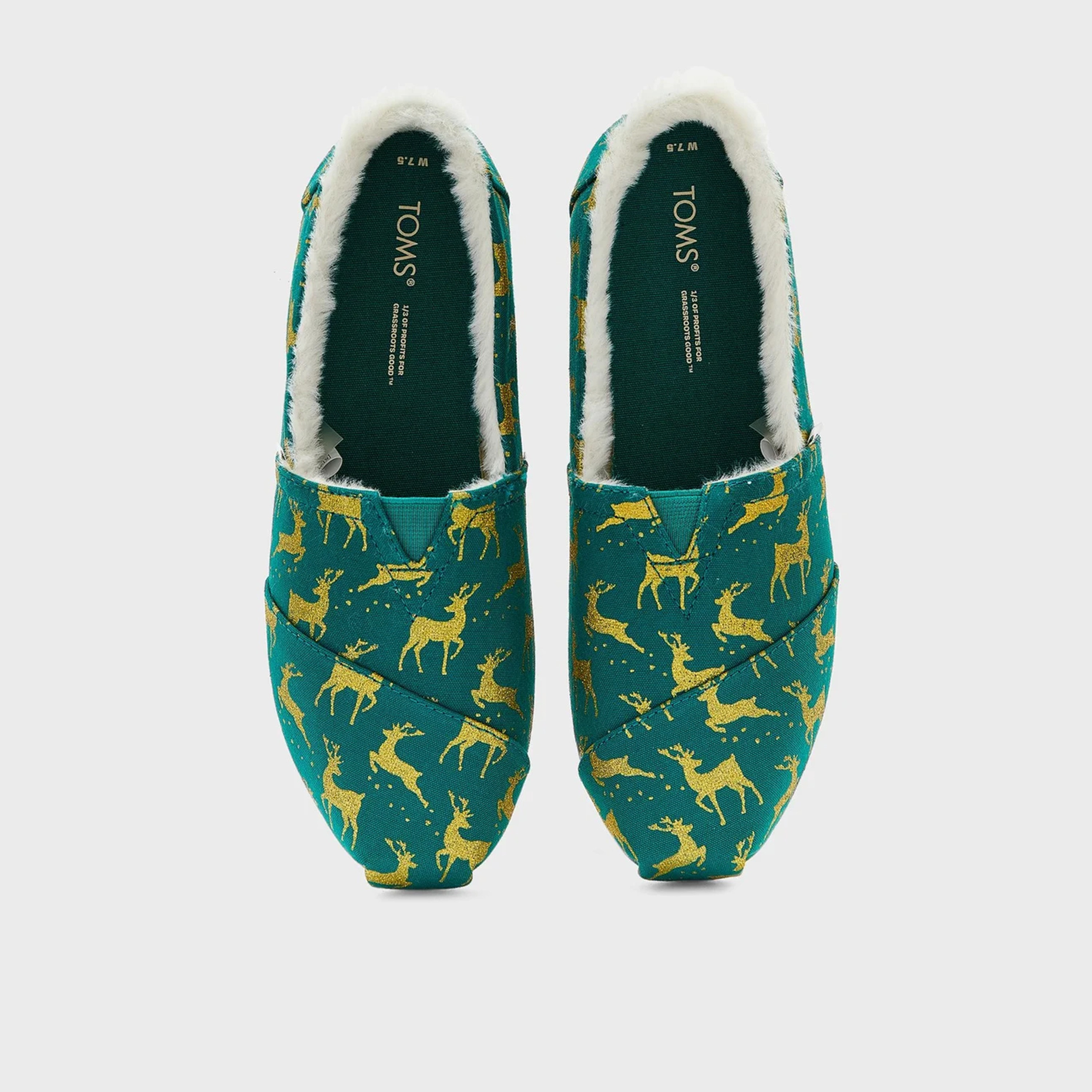 Toms Kids Slip-On Reindeer Print Espadrille | 10019237-boys-shoes-loafers-image-4