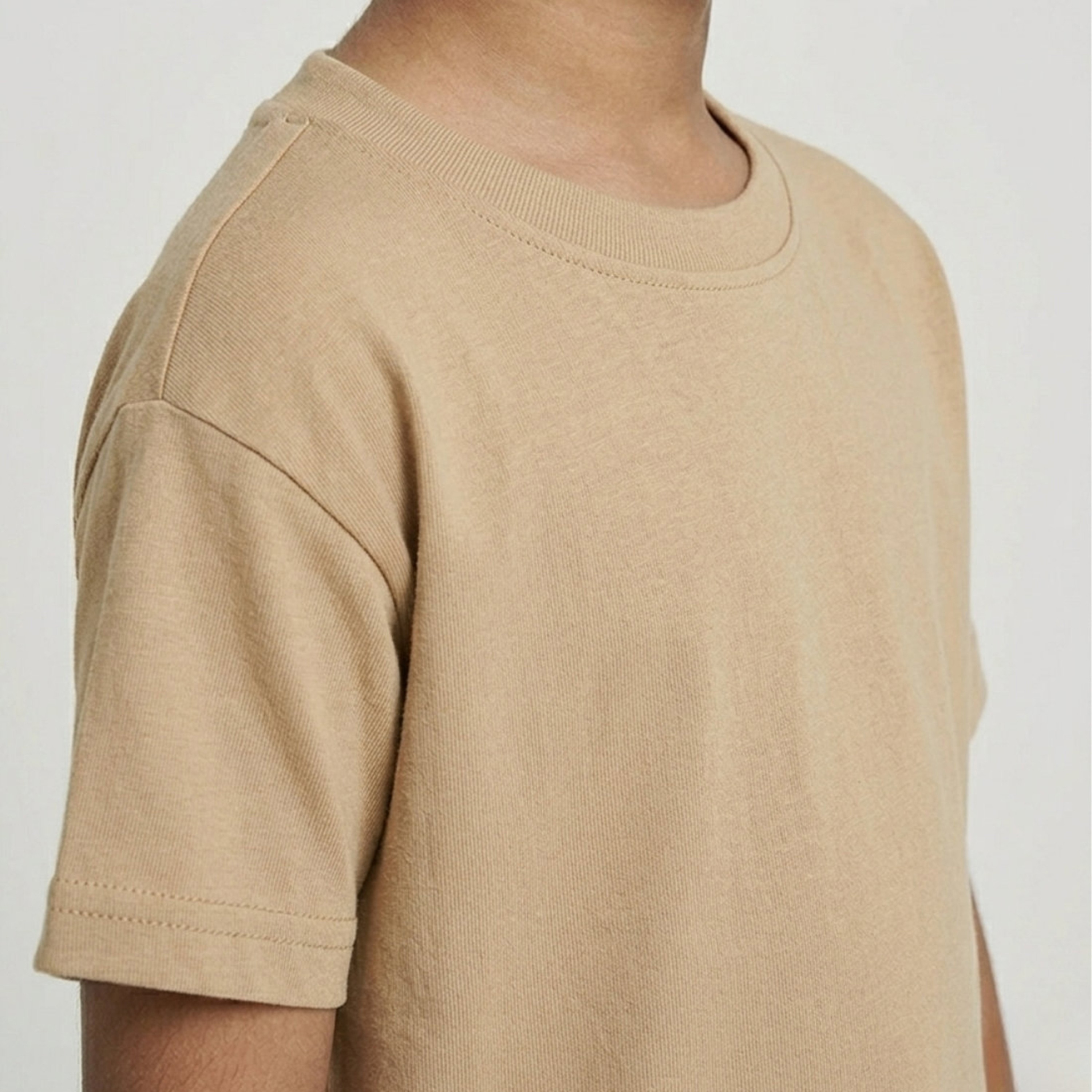 تيشيرت أوفرسايز بقصة بوكسي سادة وأكمام قصيرة من بيبيكلو-boys-clothing-tshirtsandpolos-image-5