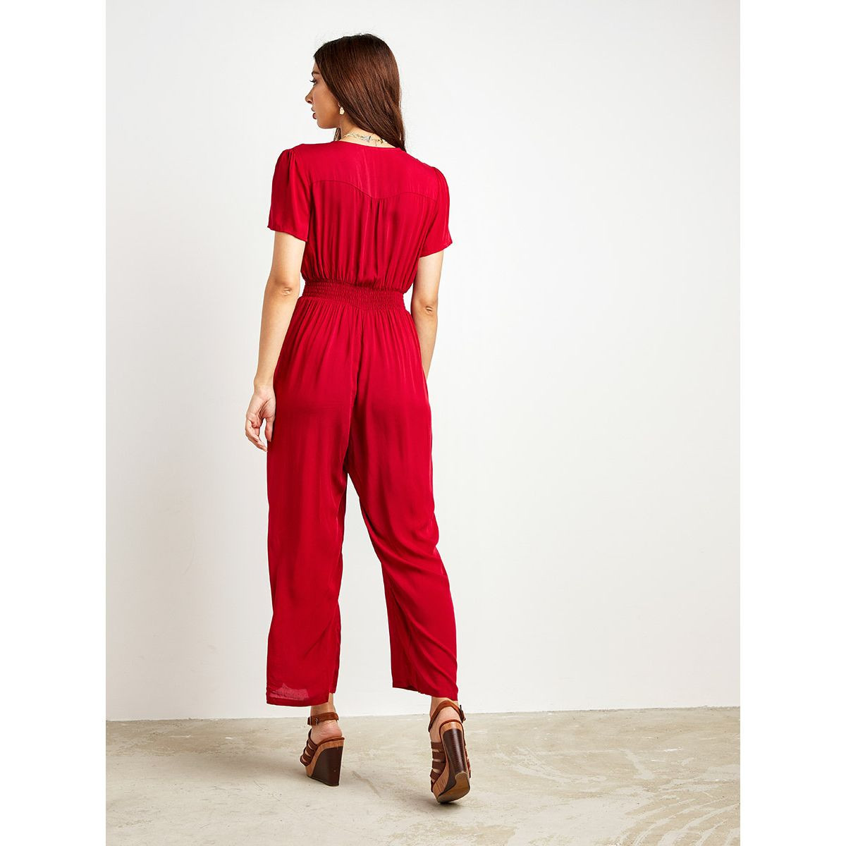 Styli Plain Jumpsuit with Smocked Detail-women-clothing-dresses-image-2
