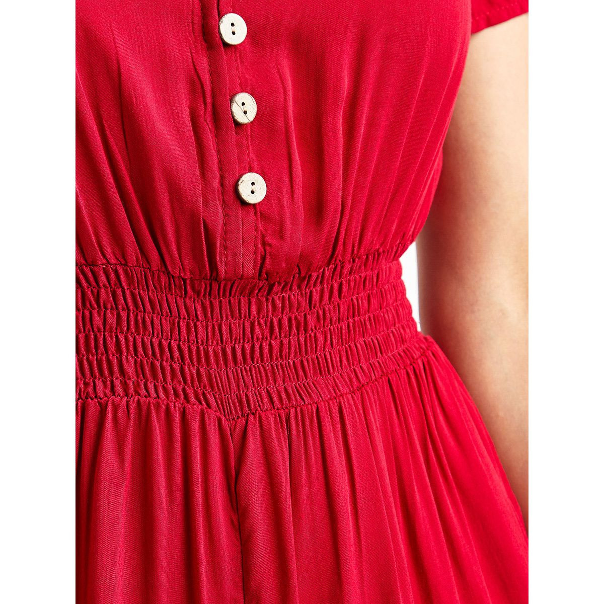 Styli Plain Jumpsuit with Smocked Detail-women-clothing-dresses-image-4