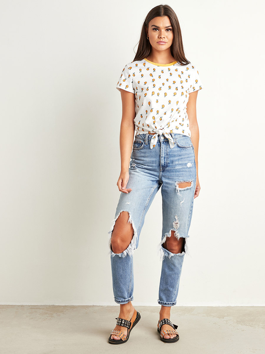تيشيرت مطبوع بربطة أمامية من ستايلي-women-clothing-tshirts-image-2