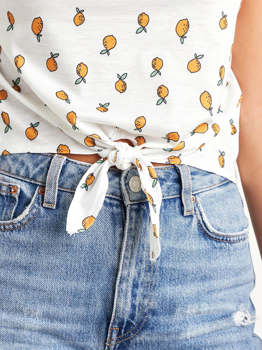تيشيرت مطبوع بربطة أمامية من ستايلي-women-clothing-tshirts-image-4