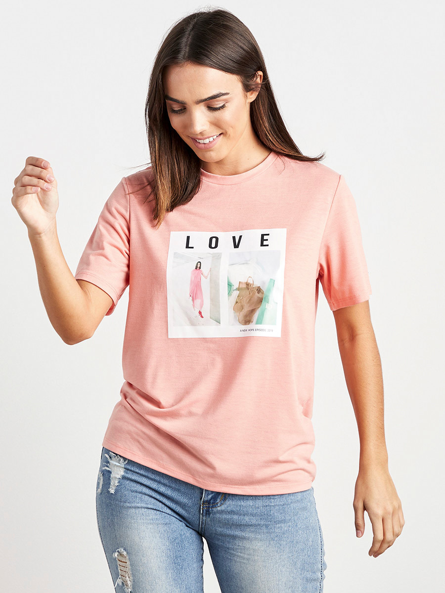 تيشرت بطبعات وأكمام قصيرة من ستايلي-women-clothing-tshirts-image-1