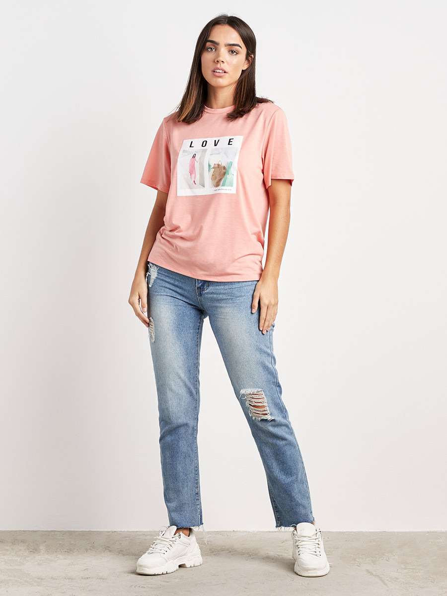 تيشرت بطبعات وأكمام قصيرة من ستايلي-women-clothing-tshirts-image-2