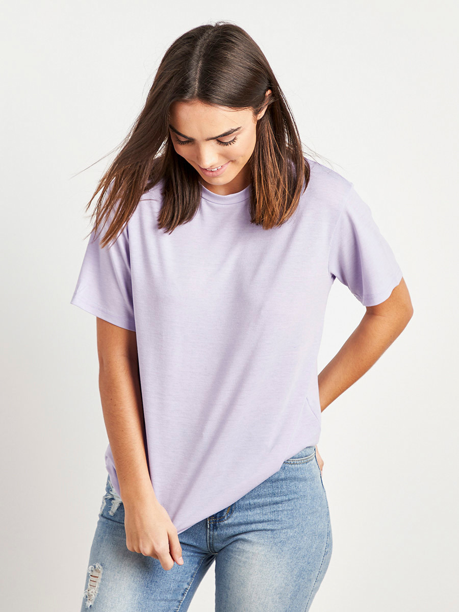 تيشرت سادة بأكمام قصيرة من ستايلي-women-clothing-tshirts-image-1