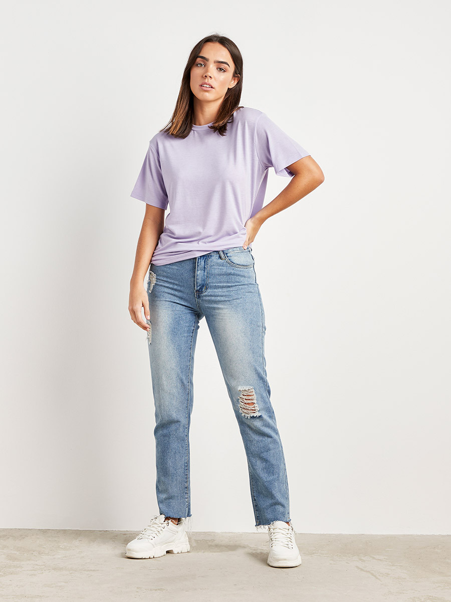 تيشرت سادة بأكمام قصيرة من ستايلي-women-clothing-tshirts-image-2