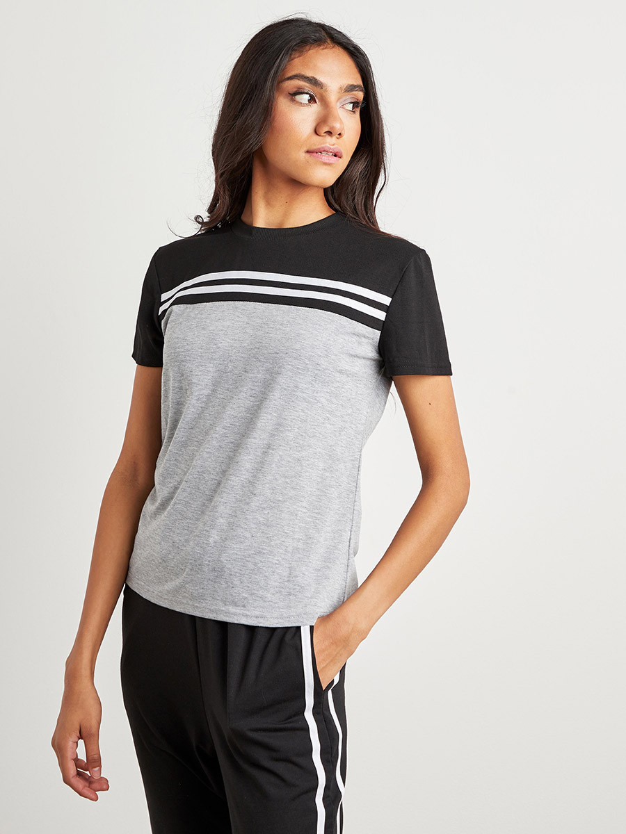 تيشيرت وبنطلون رياضي بخطوط جانبية من ستايلي-women-clothing-nightwear-pyjamas-bottoms-image-3