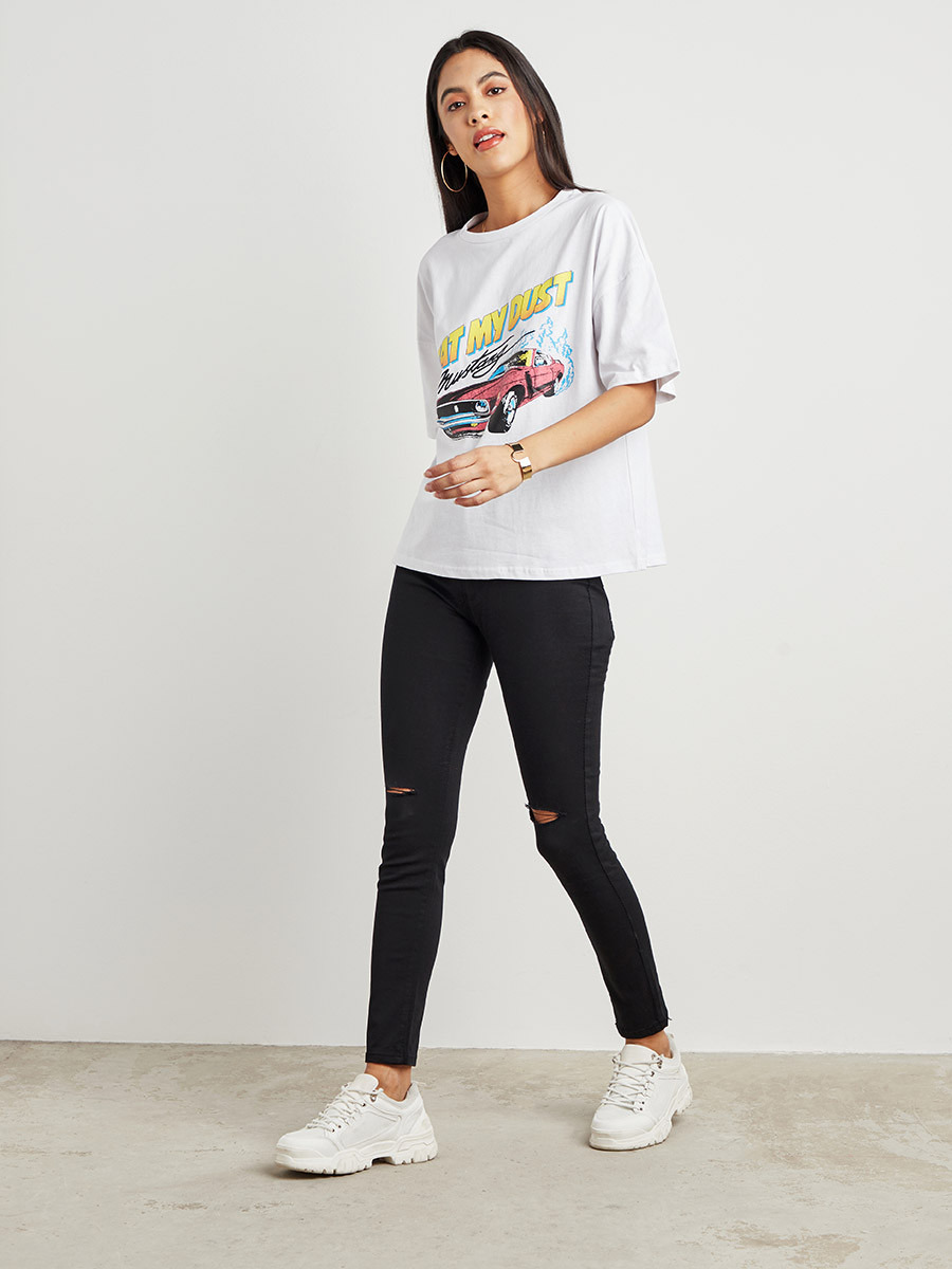 Styli Eat My Dust Printed Oversized T-Shirt-women-clothing-tshirts-image-2