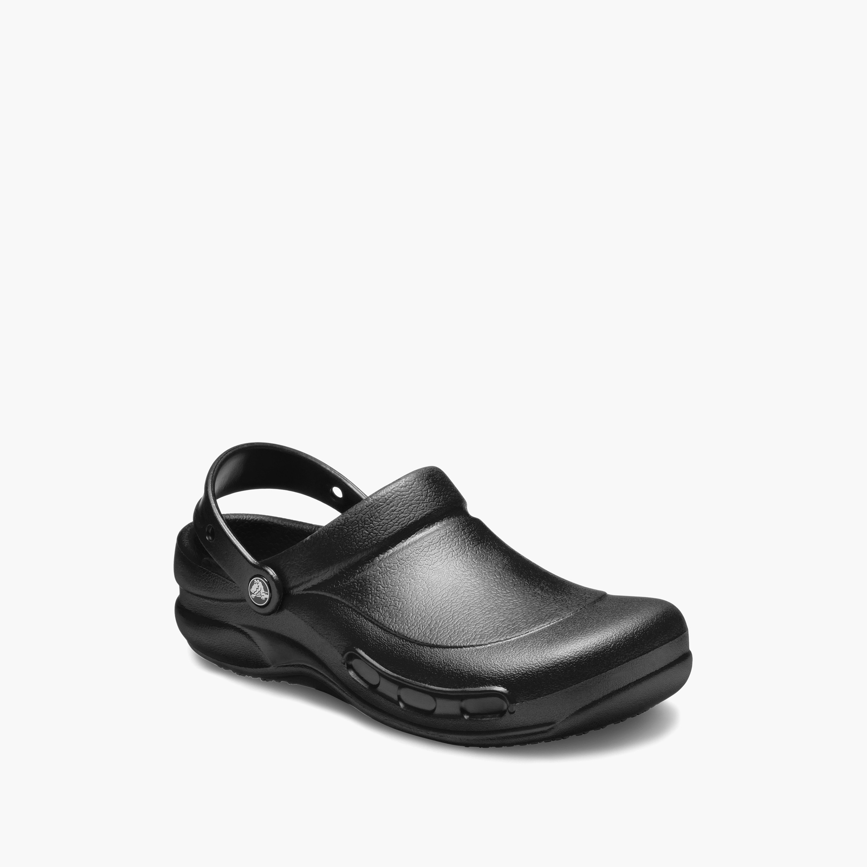 قباقيب بيسترو مع حزام خلفي سادة بلون أسود للجنسين من كروكس-men-shoes-sandals-image-2