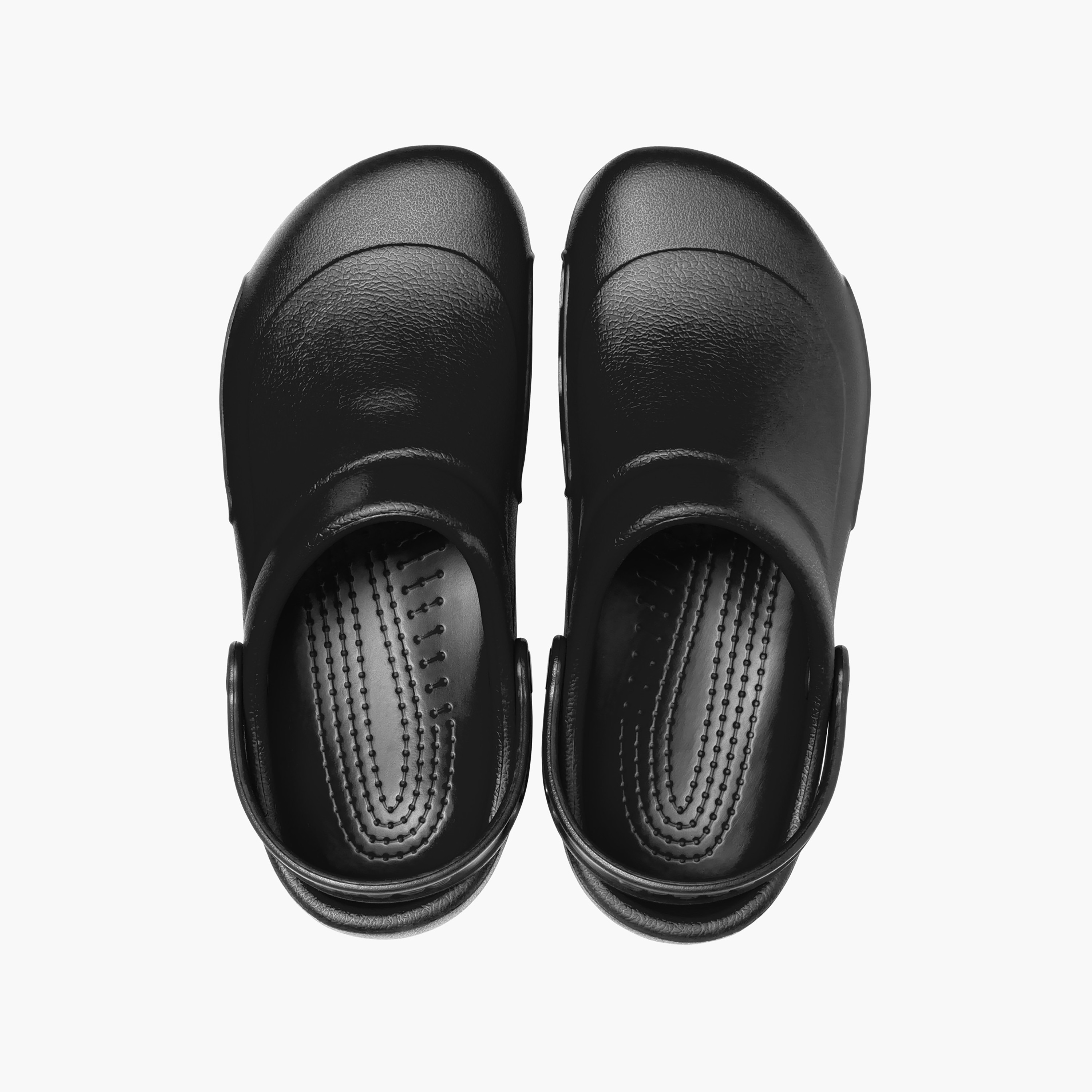 قباقيب بيسترو مع حزام خلفي سادة بلون أسود للجنسين من كروكس-men-shoes-sandals-image-3