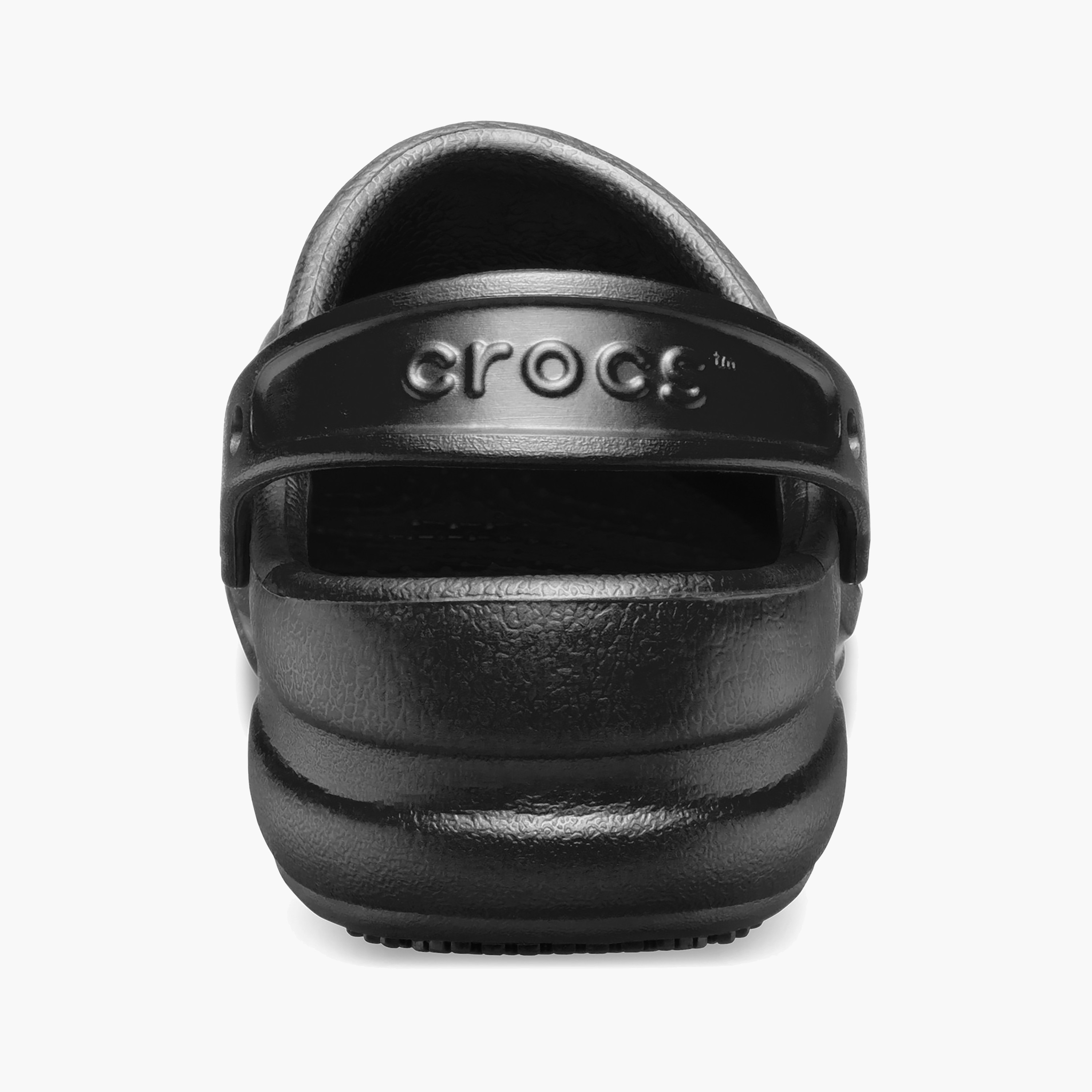 قباقيب بيسترو مع حزام خلفي سادة بلون أسود للجنسين من كروكس-men-shoes-sandals-image-5