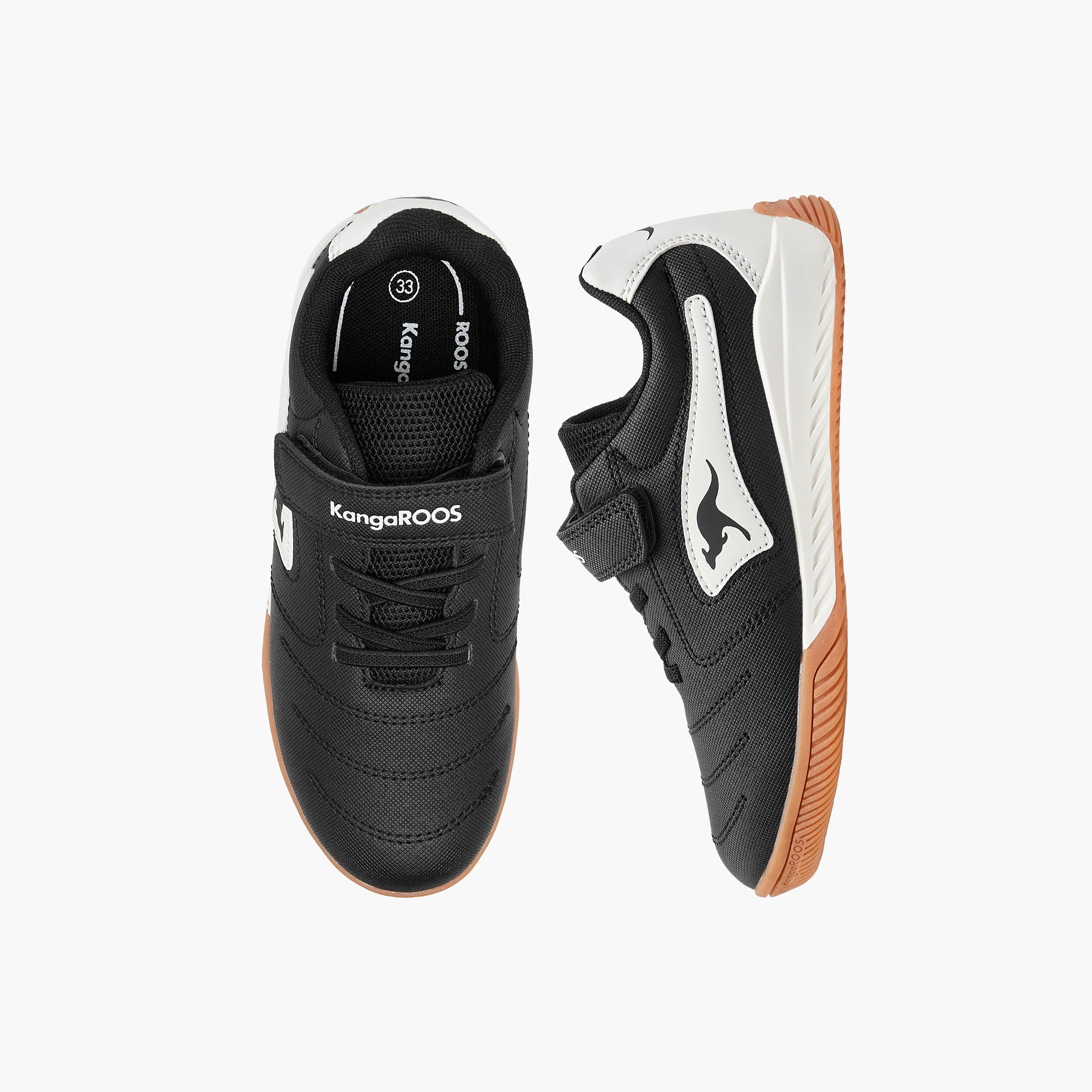 KangaROOS Boys' Logo Applique Sneakers with Hook and Loop Closure-boys-shoes-sneakers-image-1