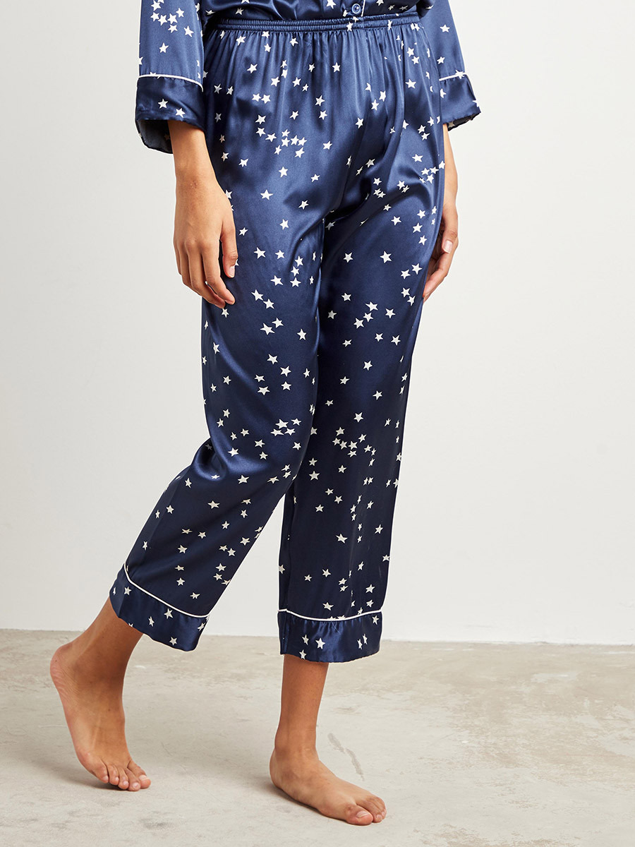 طقم بيجاما مطبوع قميص وبنطلون من ستايلي-women-clothing-nightwear-pyjamas-longsets-image-5