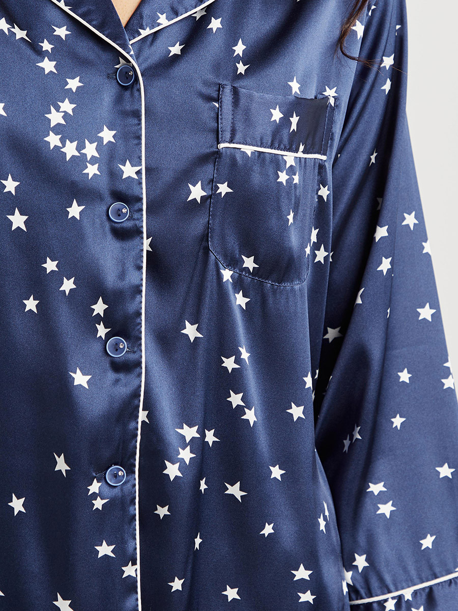 Styli Star Print Shirt and Pyjama Set-women-clothing-nightwear-pyjamas-longsets-image-7