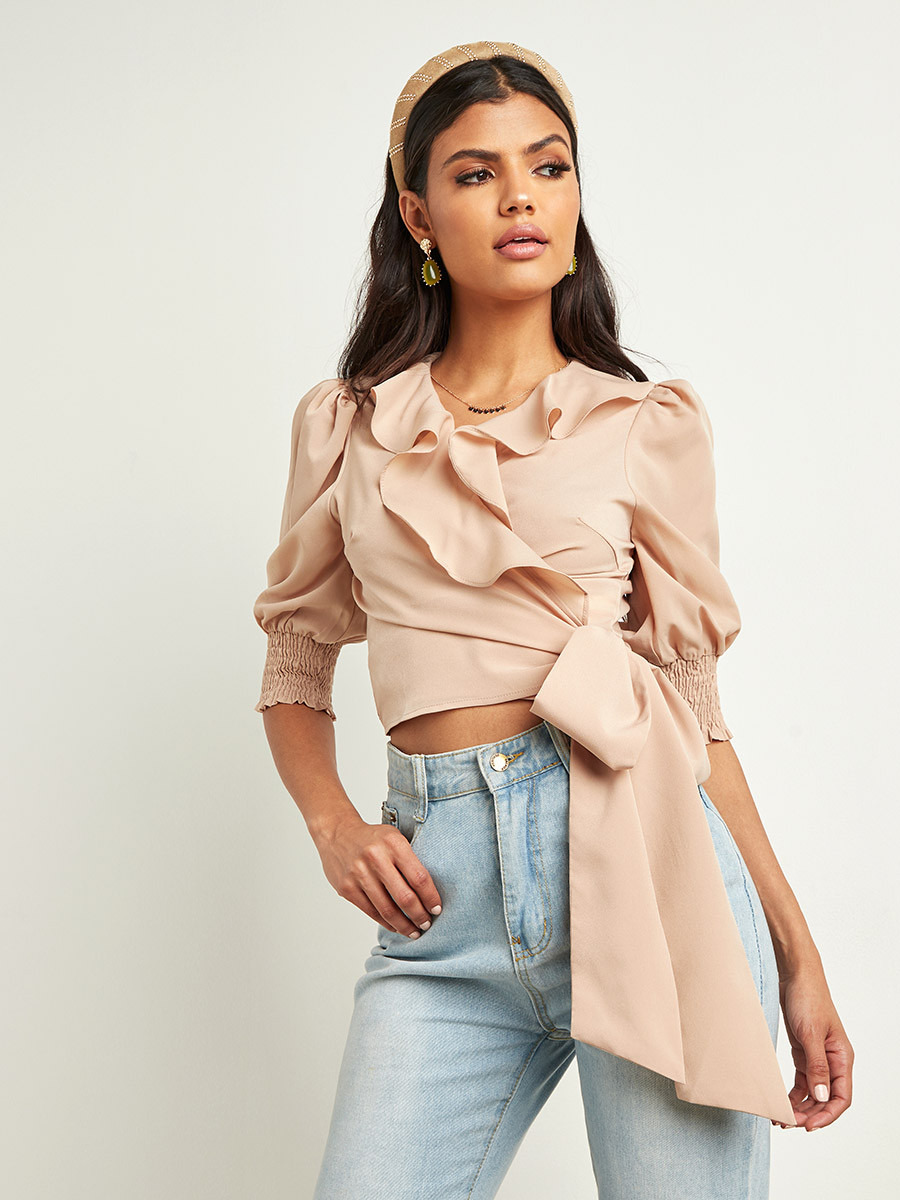 بلوزة سادة بطبقات متعددة من ستايلي-women-clothing-shirtsandblouses-blouses-image-1
