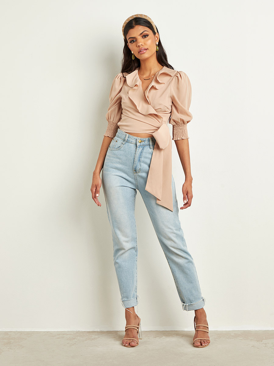 بلوزة سادة بطبقات متعددة من ستايلي-women-clothing-shirtsandblouses-blouses-image-2