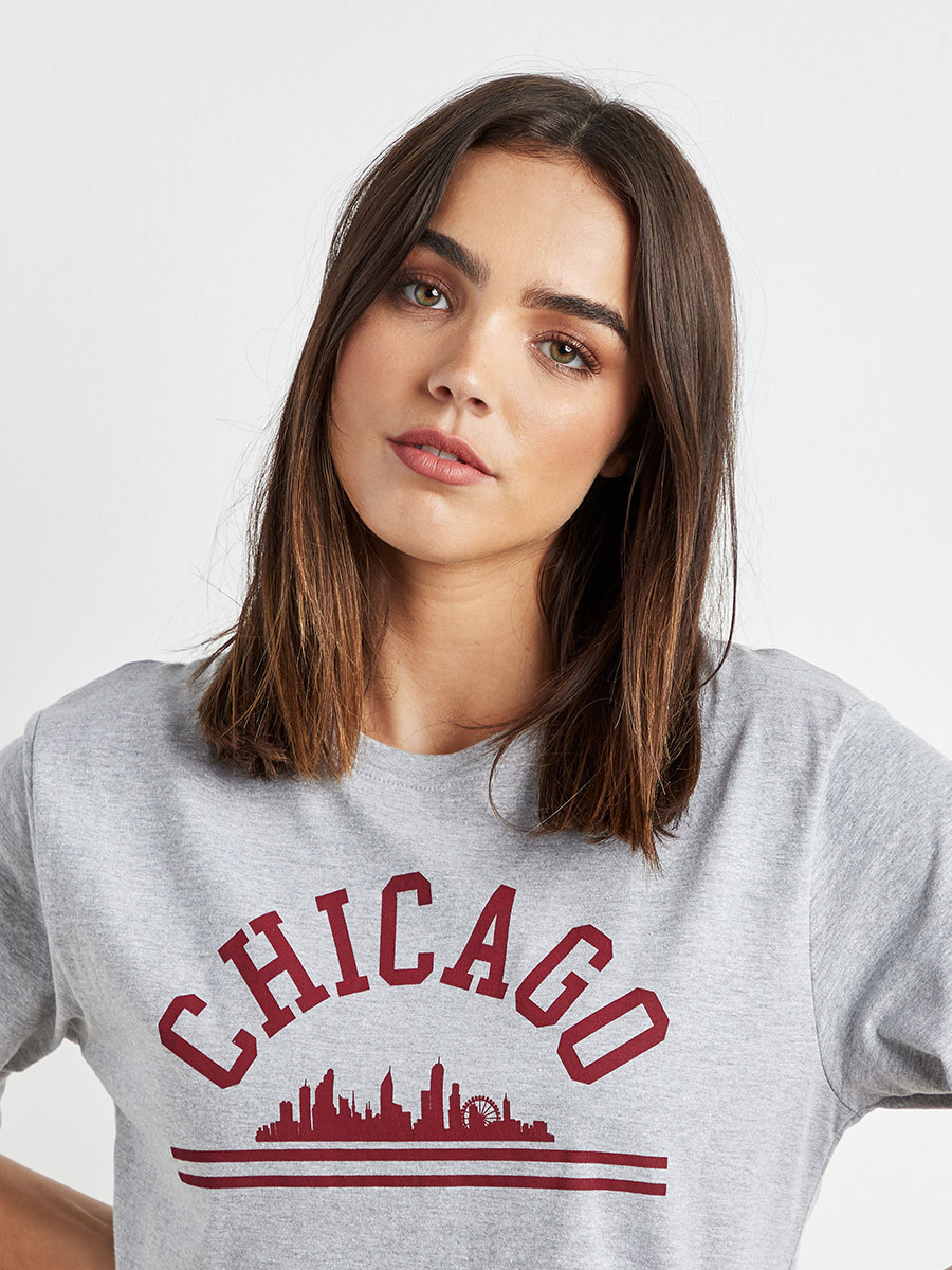 تيشيرت مطبوع بأكمام قصيرة-women-clothing-tshirts-image-4