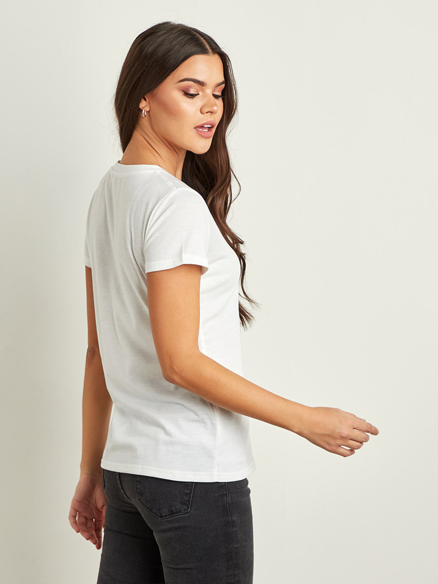 تيشيرت مطبوع بأكمام قصيرة من ستايلي-women-clothing-tshirts-image-3