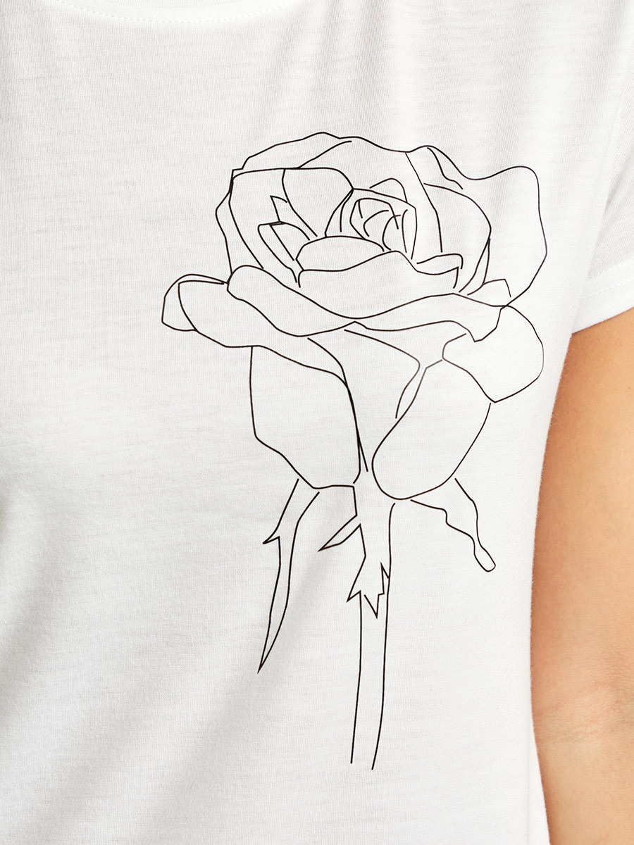 تيشيرت مطبوع بأكمام قصيرة من ستايلي-women-clothing-tshirts-image-4