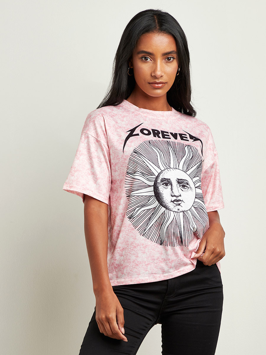تيشيرت مطبوع فضفاض من ستايلي-women-clothing-tshirts-image-1