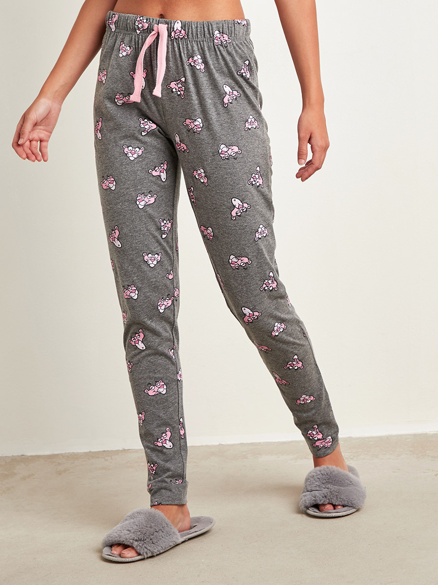 مجموعة من تيشيرت مطبوعة وبنطلون بيجاما من ستايلي-women-clothing-nightwear-pyjamas-longsets-image-4
