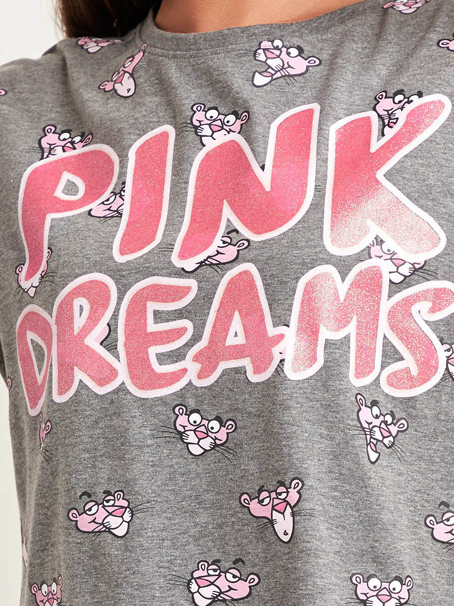 مجموعة من تيشيرت مطبوعة وبنطلون بيجاما من ستايلي-women-clothing-nightwear-pyjamas-longsets-image-6