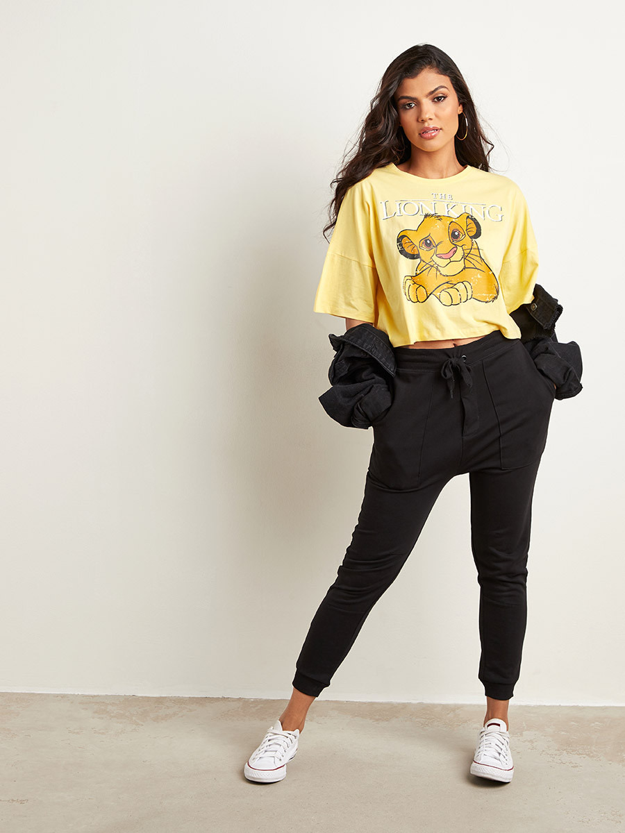 Styli Disney Lion King Printed Crop Boxy T-shirt-women-clothing-tshirts-image-2
