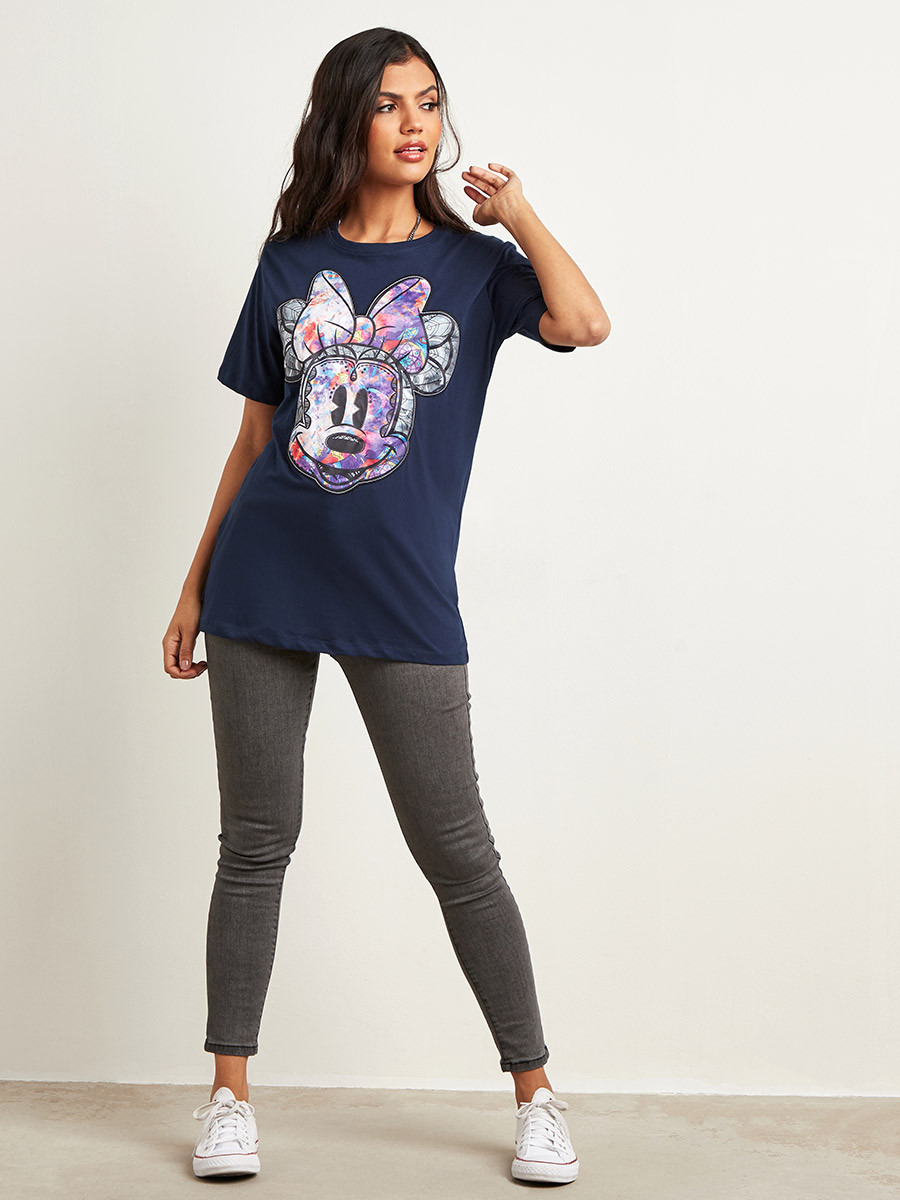 تيشيرت مطبوع بقصة واسعة من ستايلي-women-clothing-tshirts-image-2