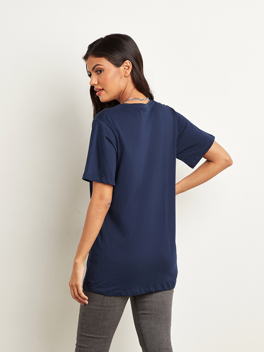 تيشيرت مطبوع بقصة واسعة من ستايلي-women-clothing-tshirts-image-4